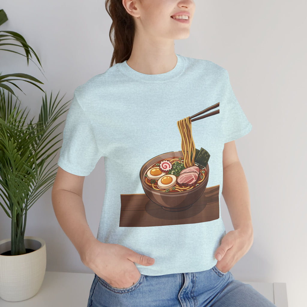 Ramen Bowl Graphic Tee – Chopsticks & Noodles Japanese Food T-Shirt