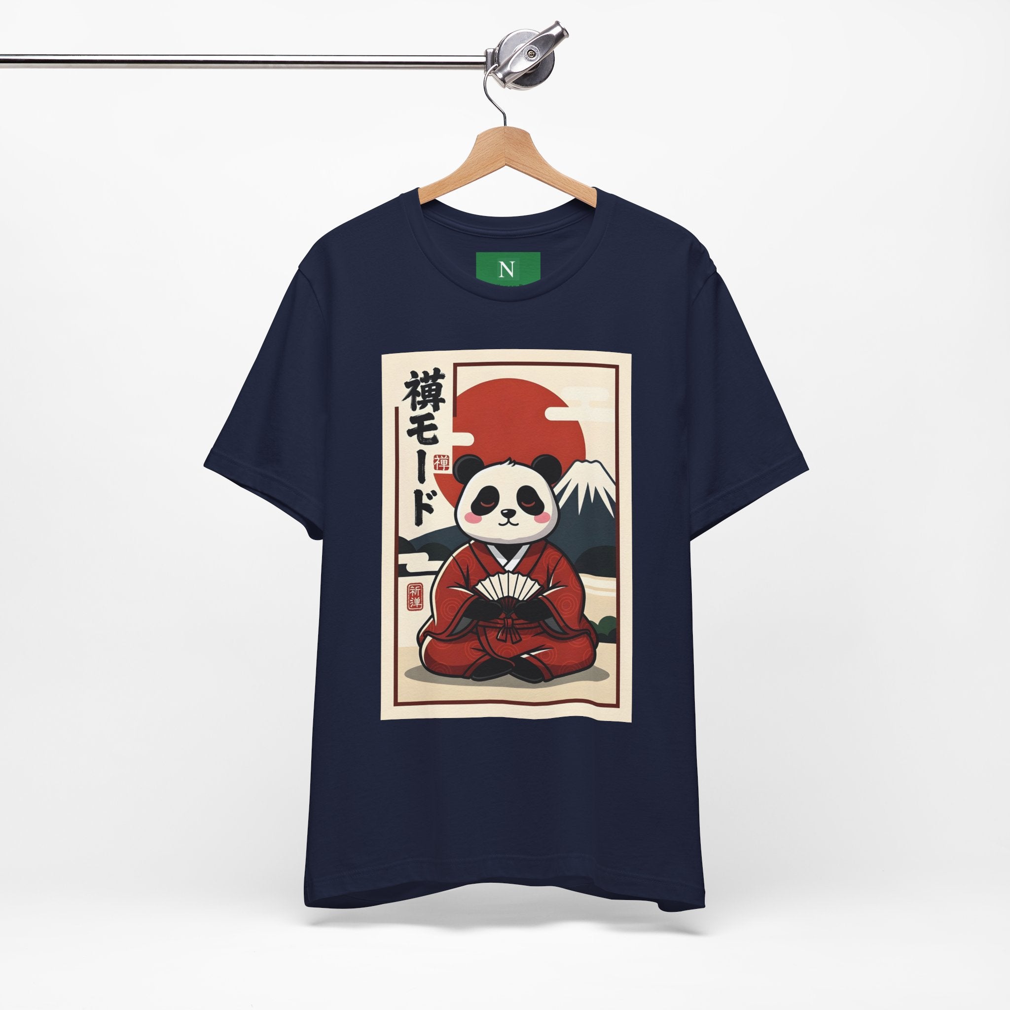 Panda Samurai Tee — Cute Japanese Ukiyo-e Style Graphic T-Shirt