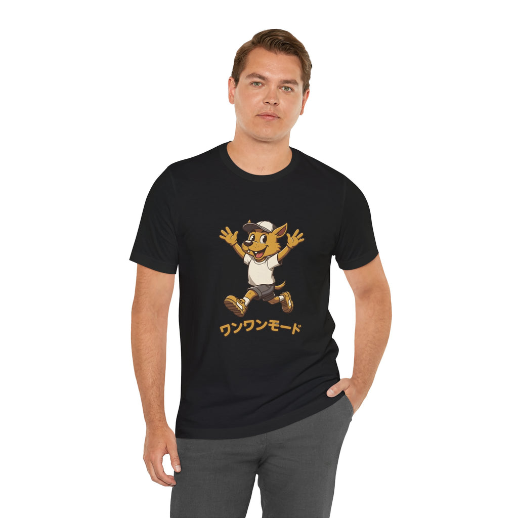 Happy Corgi Character Tee — ワンワンモード (Dog Mode) Cute Cartoon Shirt