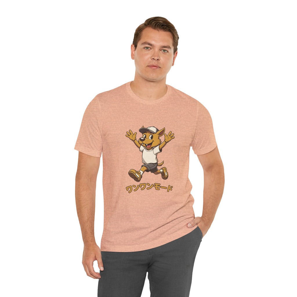 Happy Corgi Character Tee — ワンワンモード (Dog Mode) Cute Cartoon Shirt