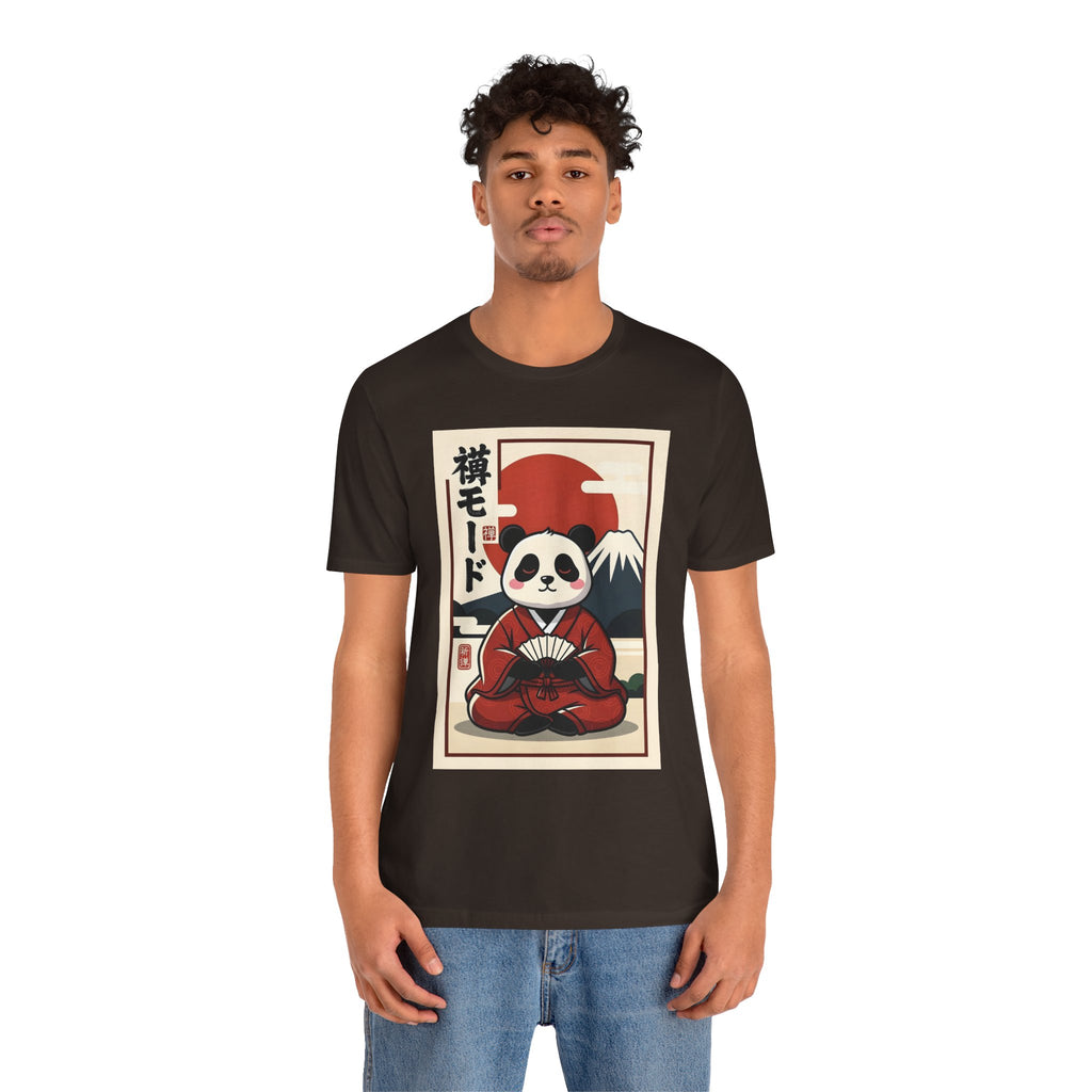 Panda Samurai Tee — Cute Japanese Ukiyo-e Style Graphic T-Shirt