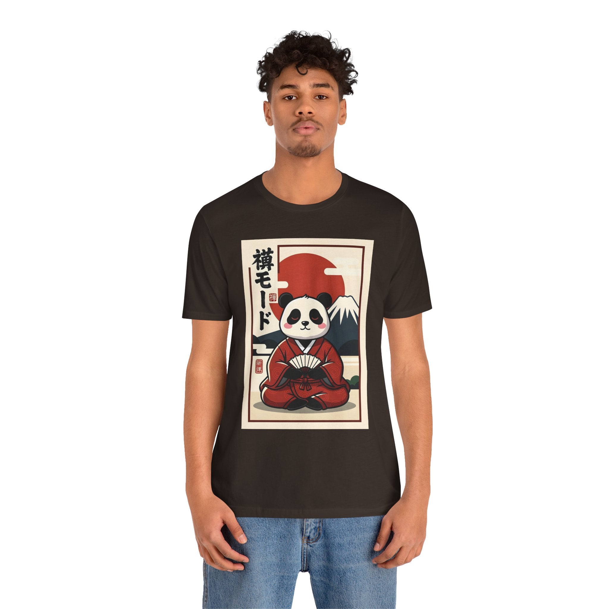 Panda Samurai Tee — Cute Japanese Ukiyo-e Style Graphic T-Shirt