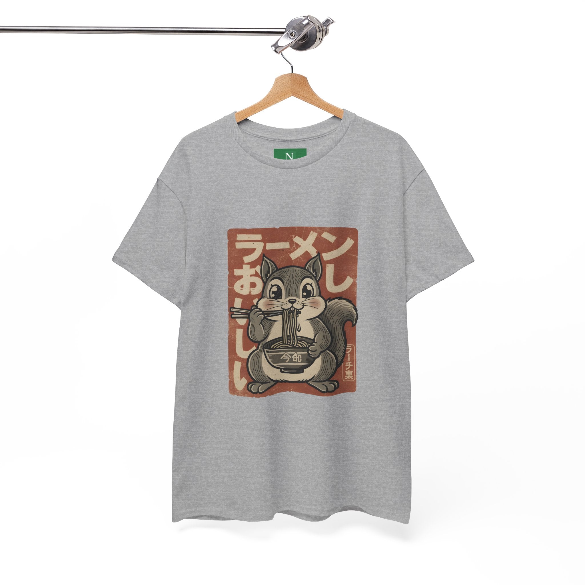 Ramen Squirrel T‑Shirt — Cute Vintage Japanese Noodle Graphic Tee