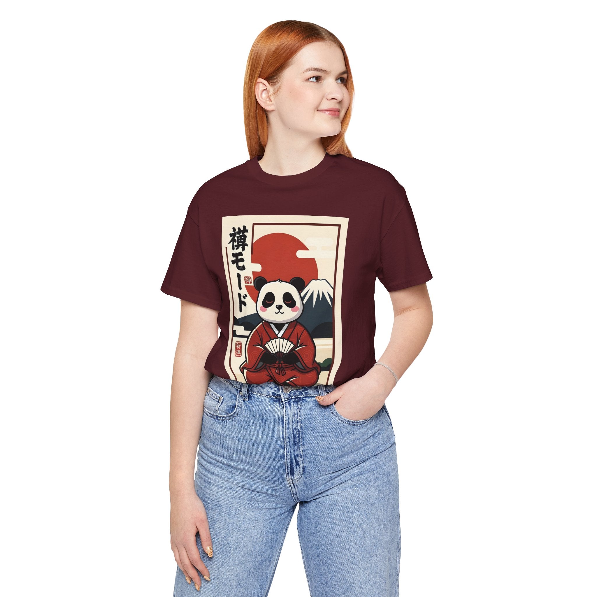 Panda Samurai Tee — Cute Japanese Ukiyo-e Style Graphic T-Shirt