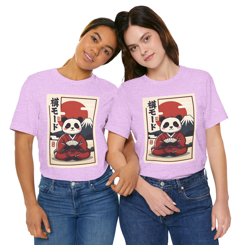Panda Samurai Tee — Cute Japanese Ukiyo-e Style Graphic T-Shirt