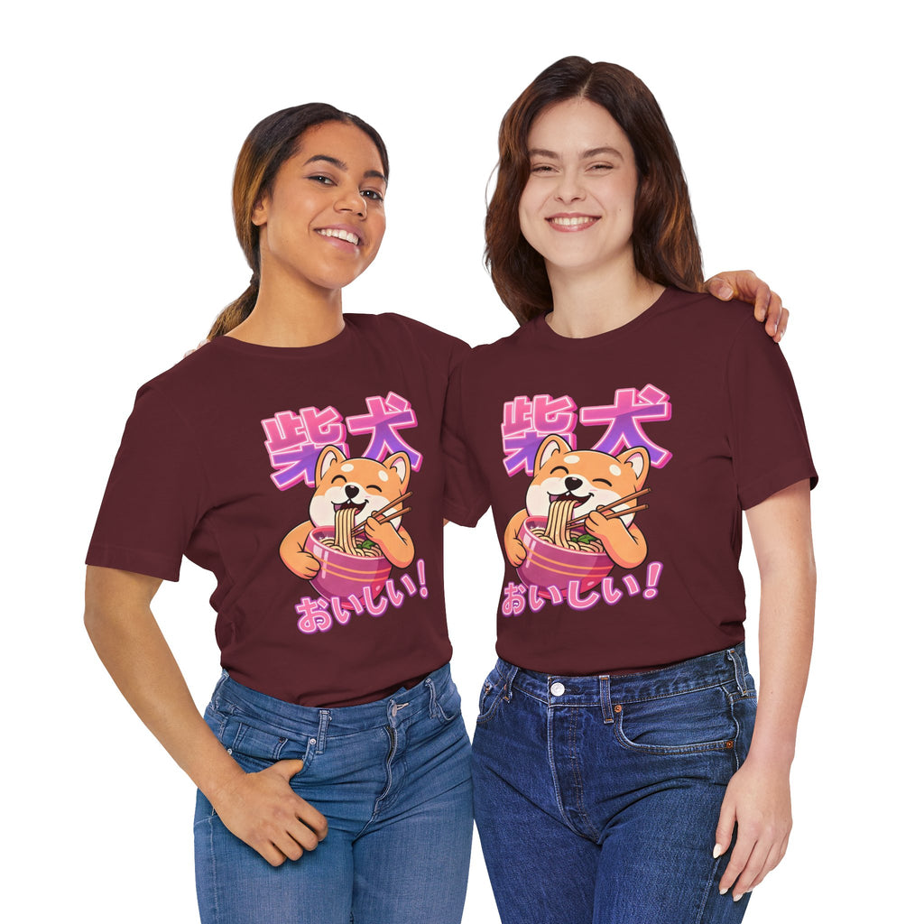 Shiba Inu Ramen Tee — おいしい! Cute Japanese Dog Noodle T-Shirt
