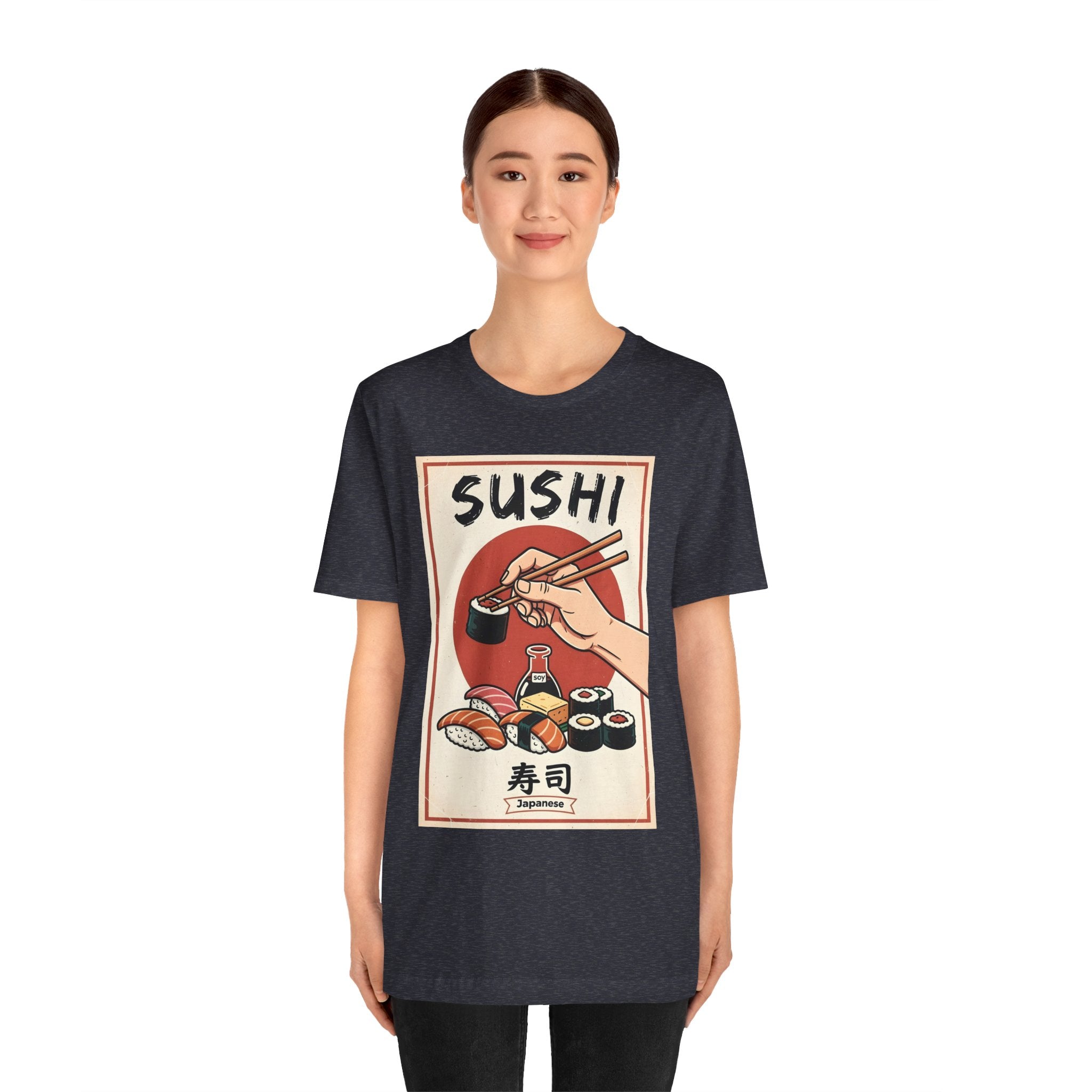Sushi Poster Graphic Tee — Retro Japanese Sushi Shirt