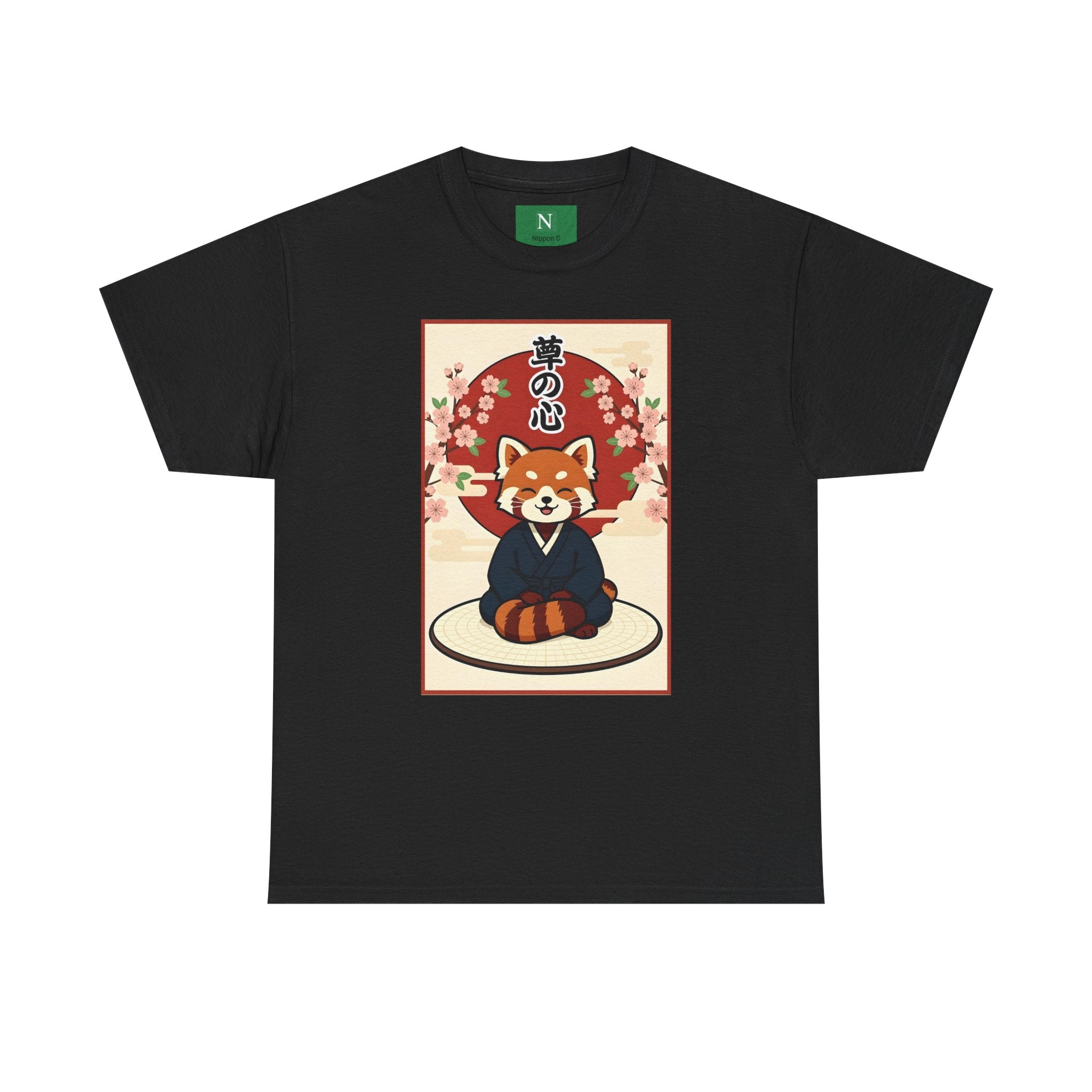 Red Panda Zen T-Shirt — Cute Japanese-Inspired Meditation Design