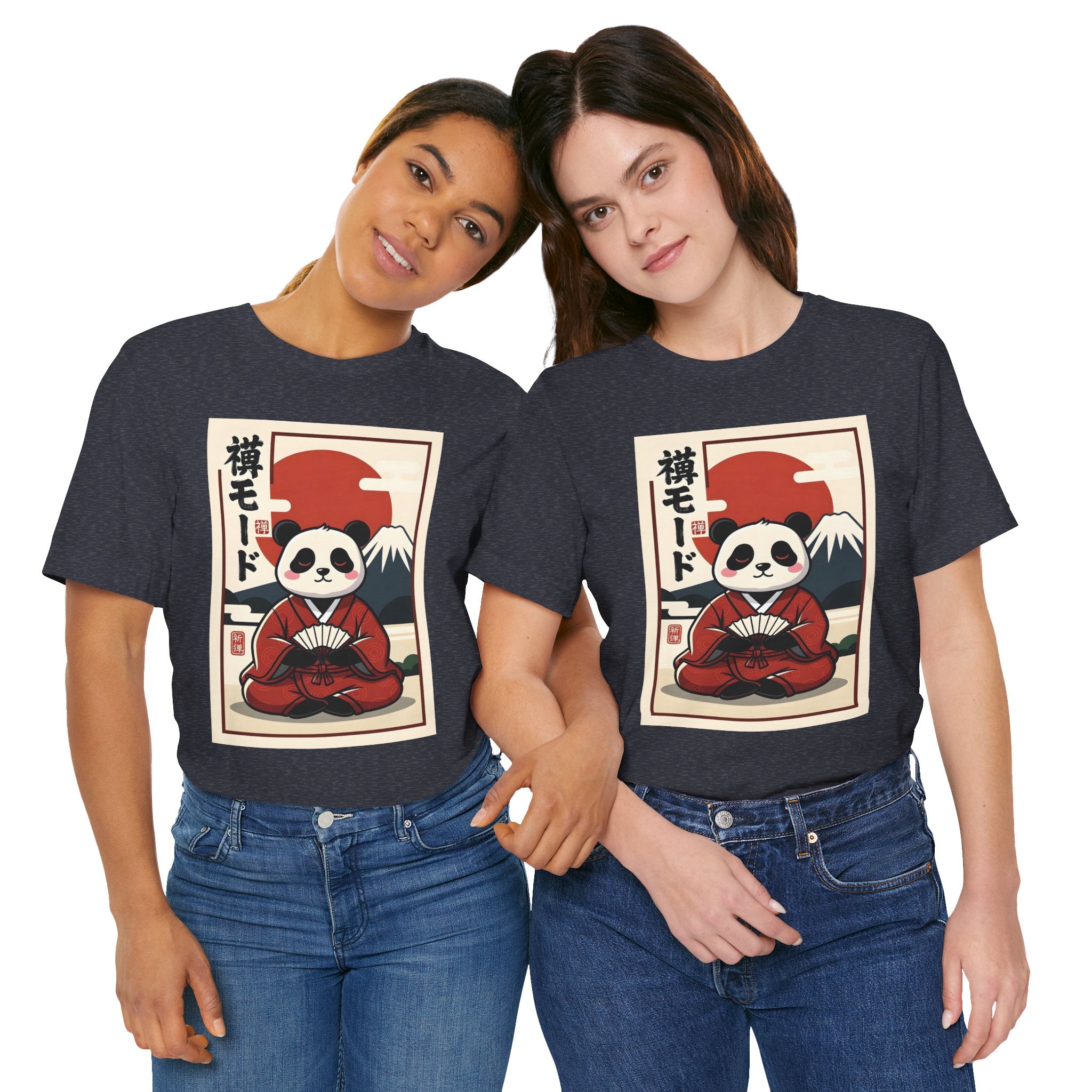 Panda Samurai Tee — Cute Japanese Ukiyo-e Style Graphic T-Shirt