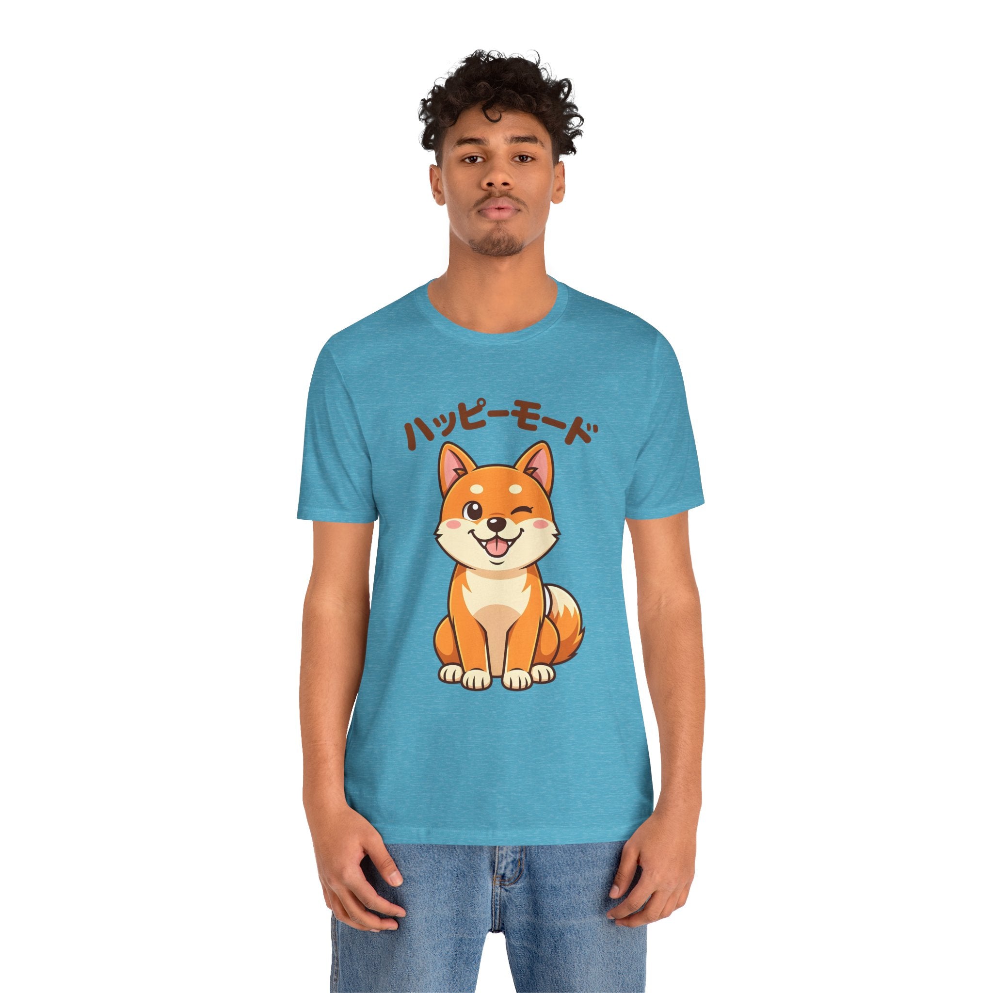 Happy Mode Shiba Inu T‑Shirt — Cute Japanese Kawaii Dog Tee