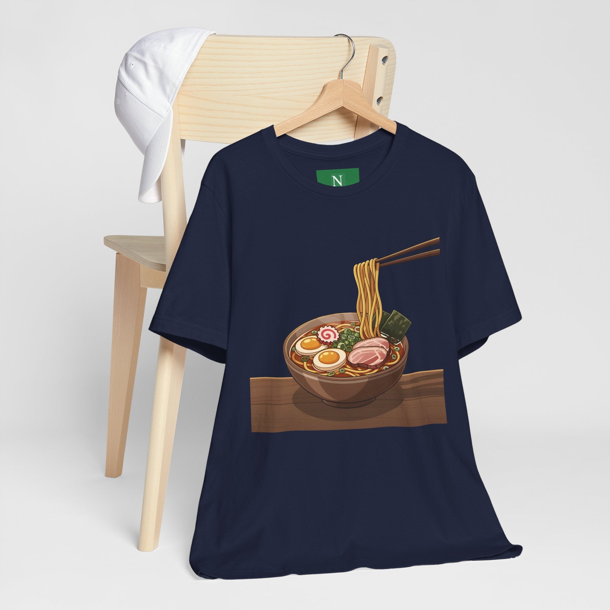 Ramen Bowl Graphic Tee – Chopsticks & Noodles Japanese Food T-Shirt