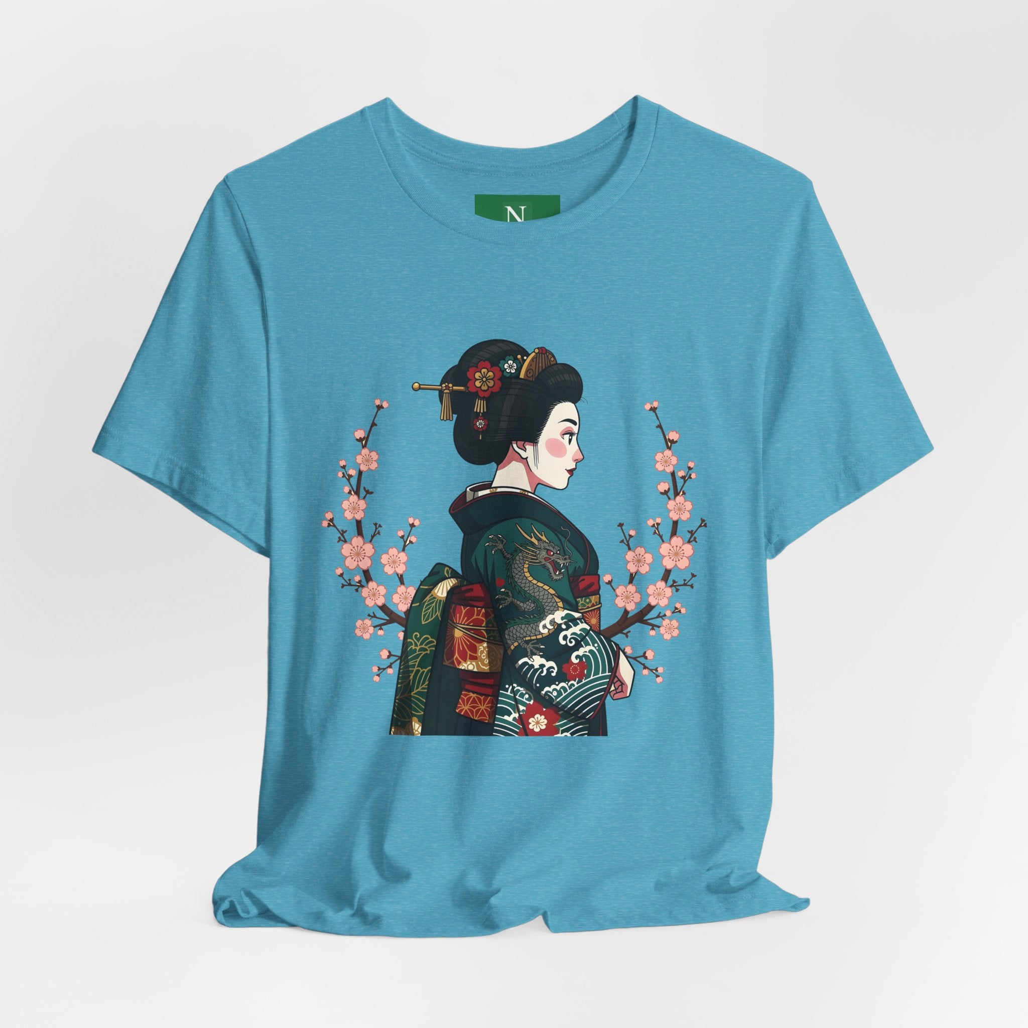 Geisha Blossom T‑Shirt — Vintage Japanese Art Tee