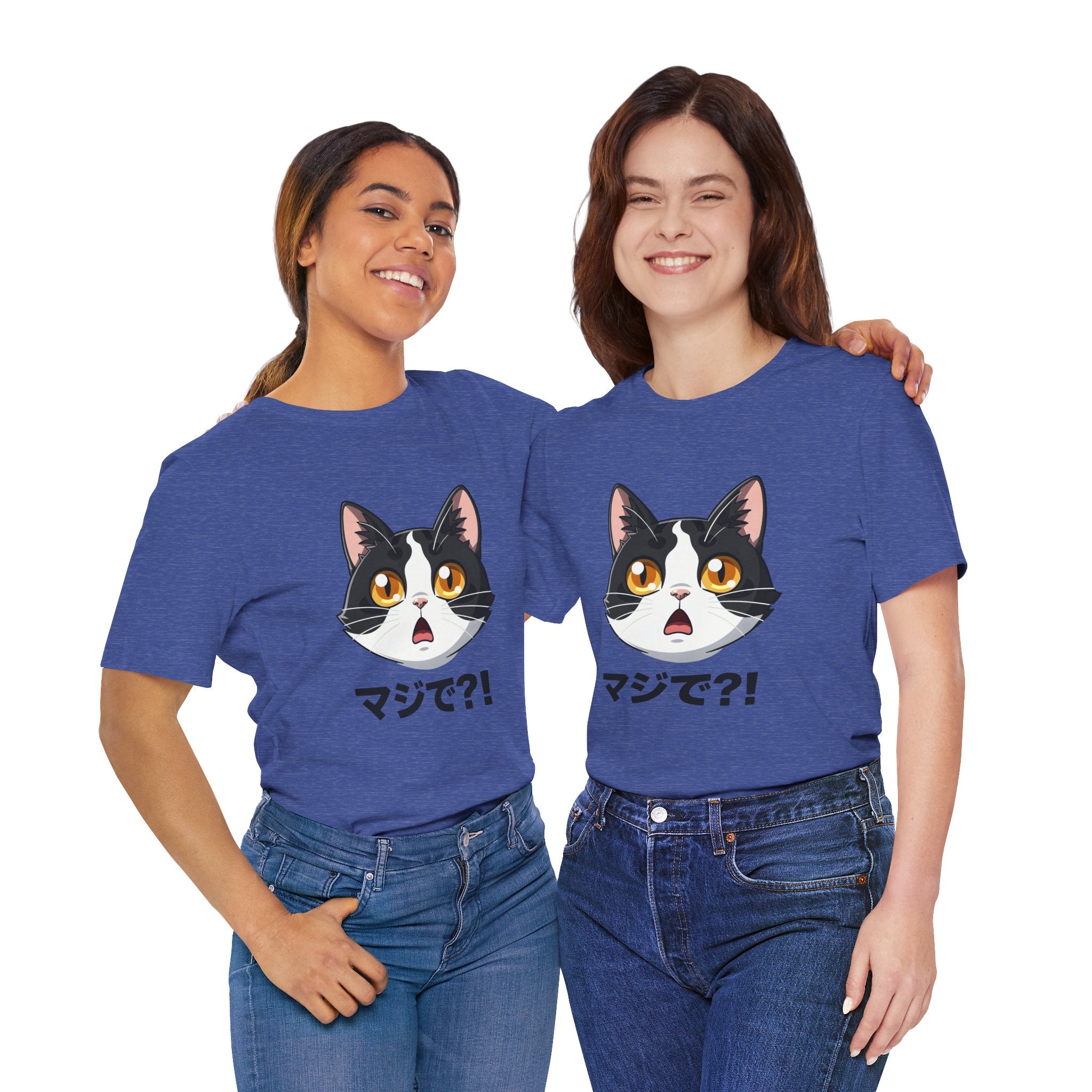 Cat Shock Face Graphic Tee — マジで?! Cute Anime Cat T-Shirt