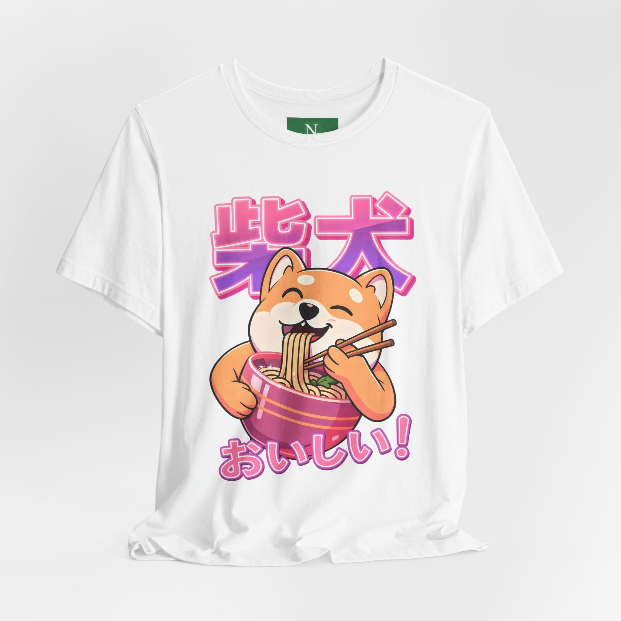 Shiba Inu Ramen Tee — おいしい! Cute Japanese Dog Noodle T-Shirt