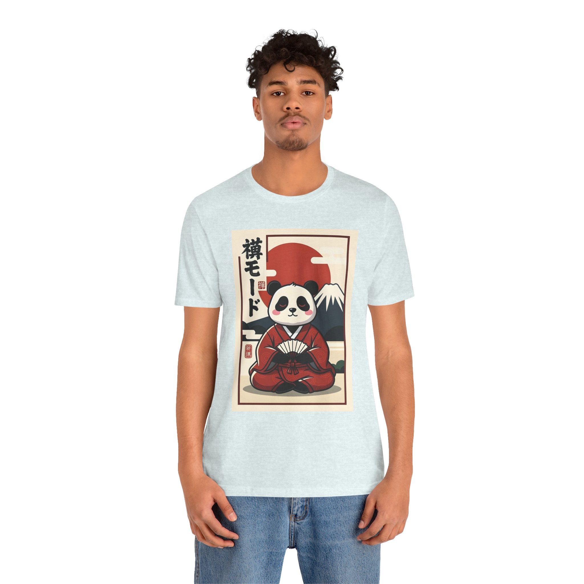 Panda Samurai Tee — Cute Japanese Ukiyo-e Style Graphic T-Shirt