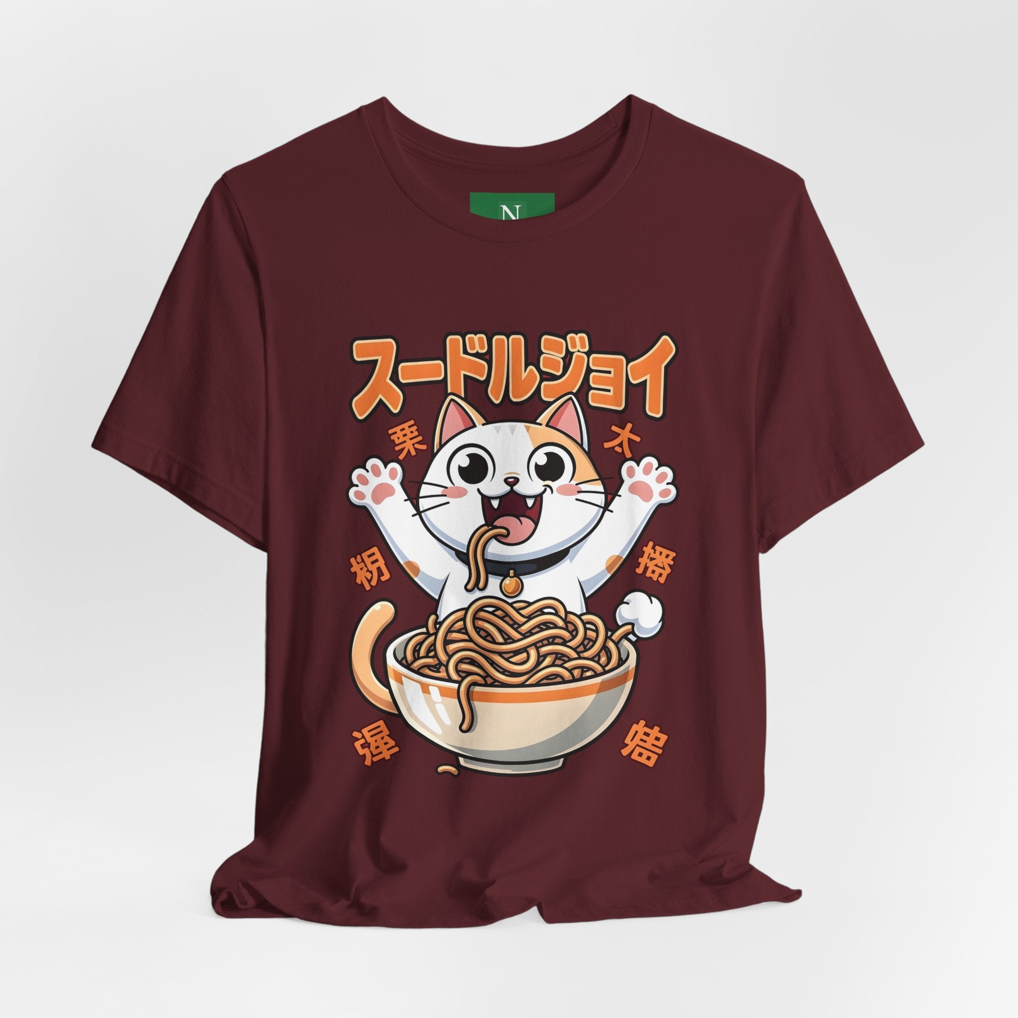Ramen Cat Tee — Cute Japanese Noodle Graphic T-Shirt