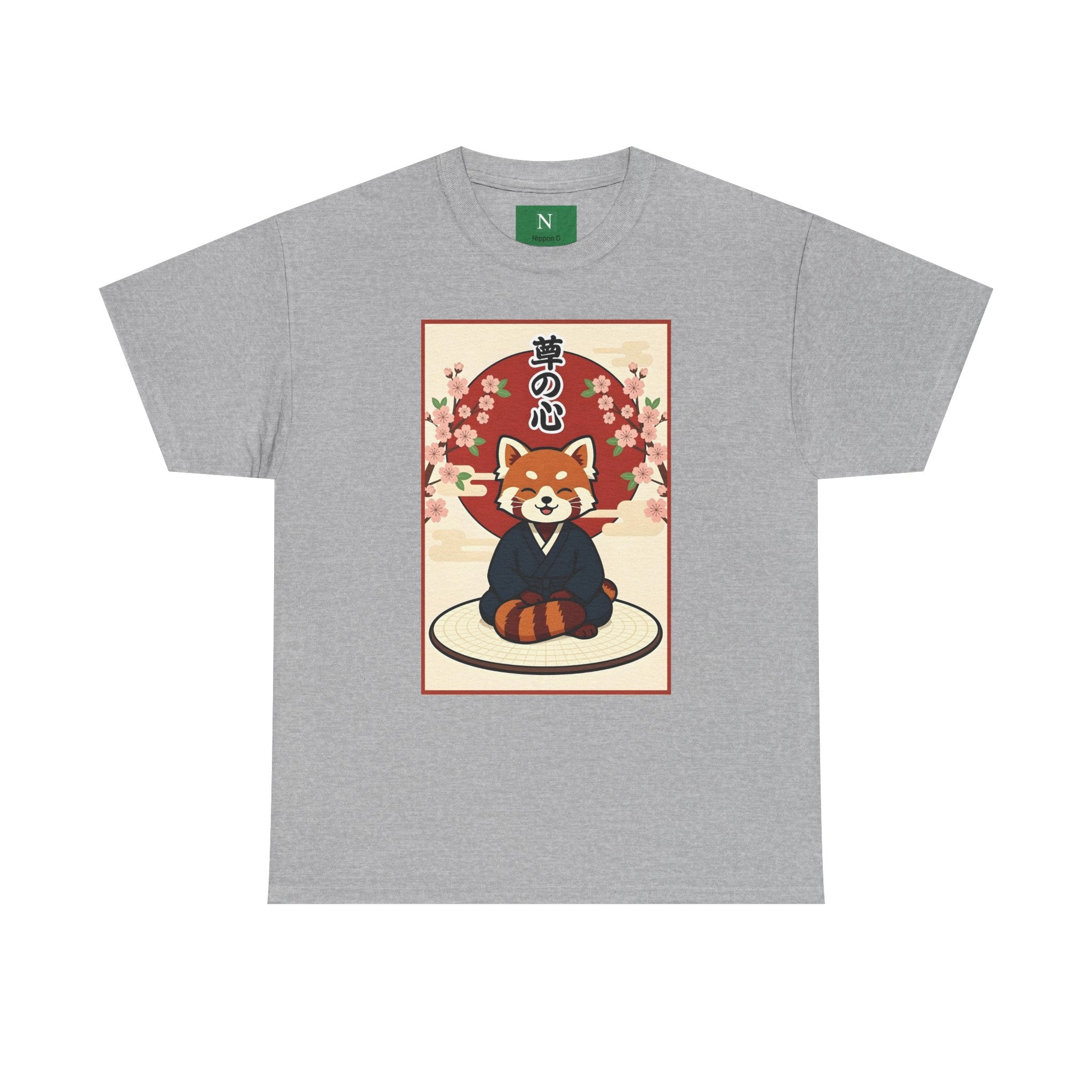 Red Panda Zen T-Shirt — Cute Japanese-Inspired Meditation Design