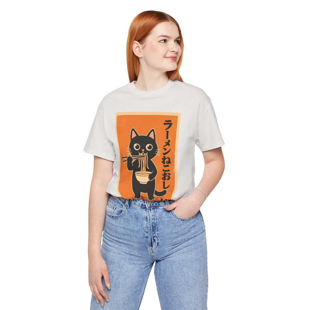 Ramen Cat Tee — Cute Japanese Cat Eating Noodles Graphic T-Shirt
