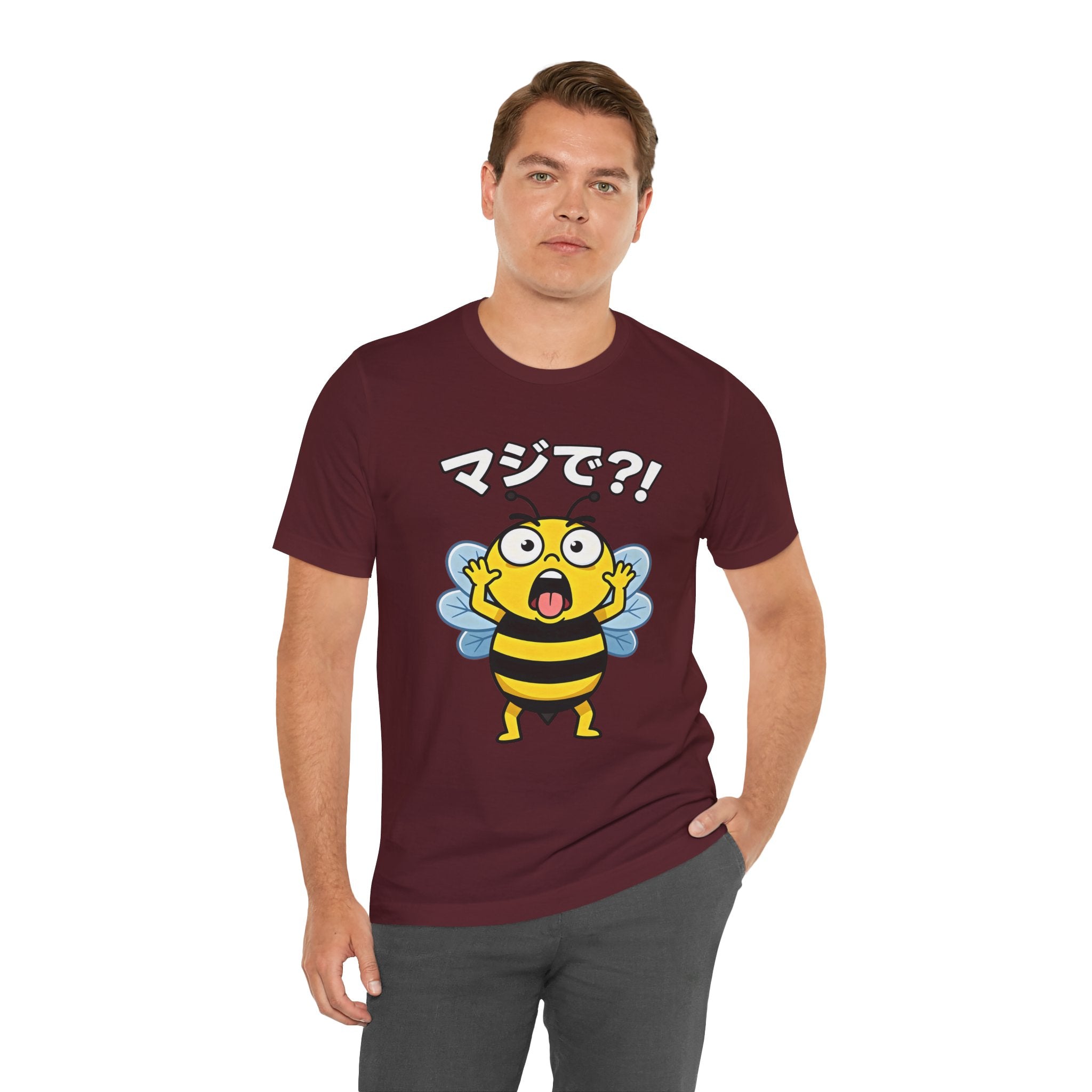 Surprised Bee Tee – マジで?! Cute Japanese Cartoon Graphic T-Shirt