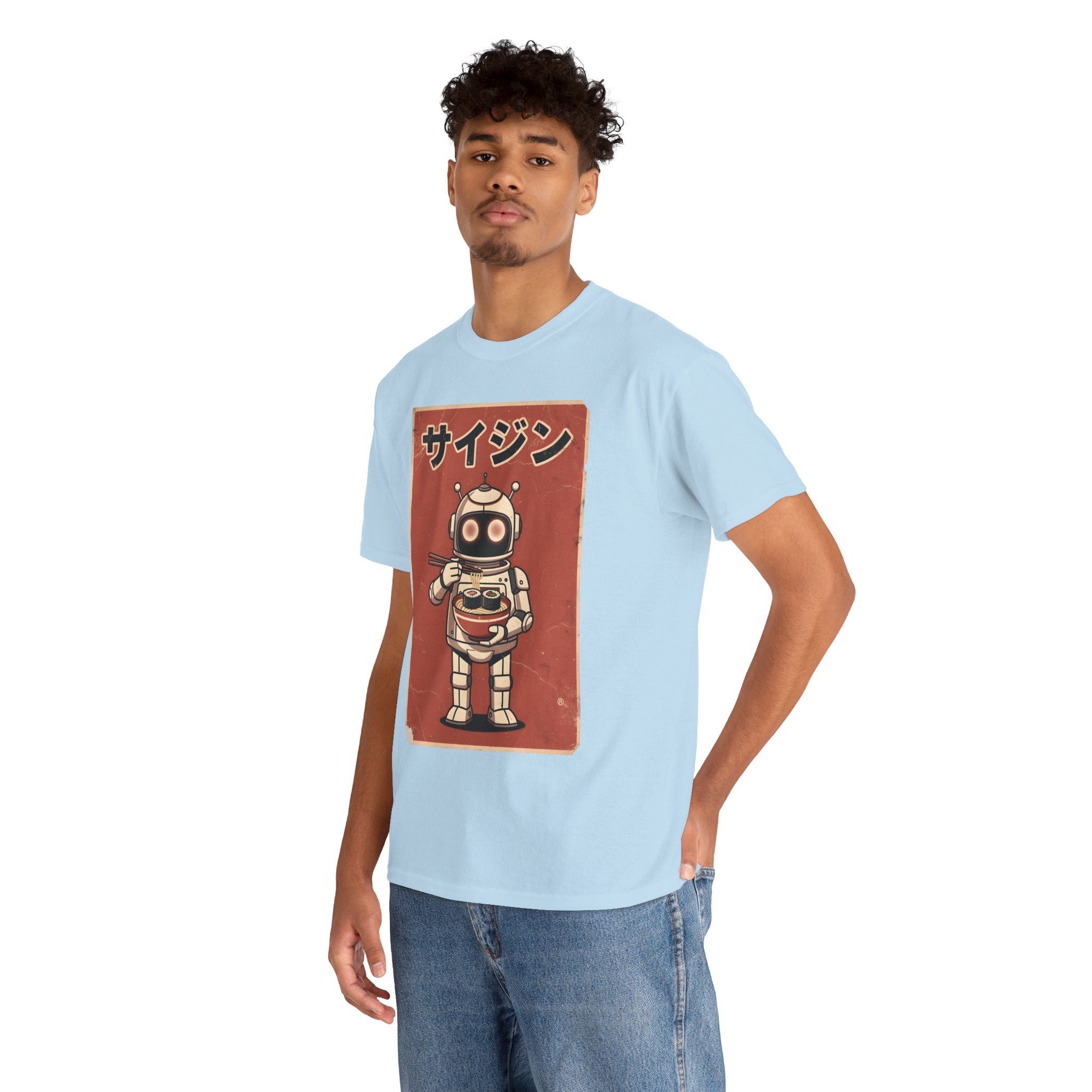 Retro Robot Ramen Tee — サイジン (Saijin) Vintage Japanese Robot Noodle Shirt