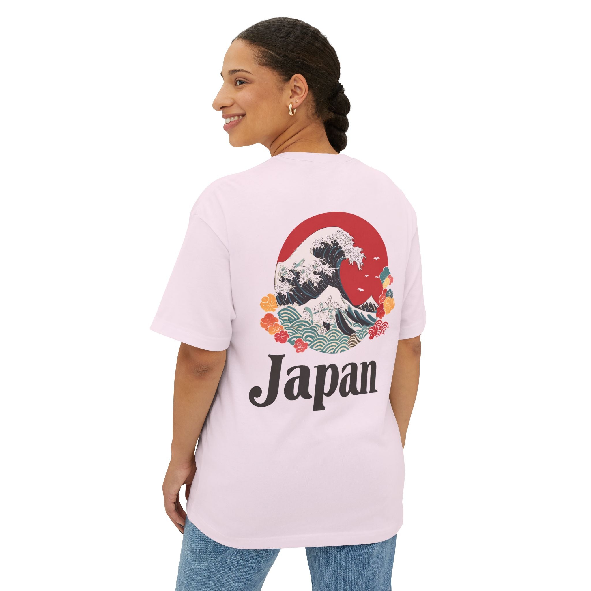 Copy of Japanese Wave Art Unisex Oversized Boxy Tee, Casual Streetwear, Vintage Graphic Tee, Summer Outfit, Gift for Art Lovers