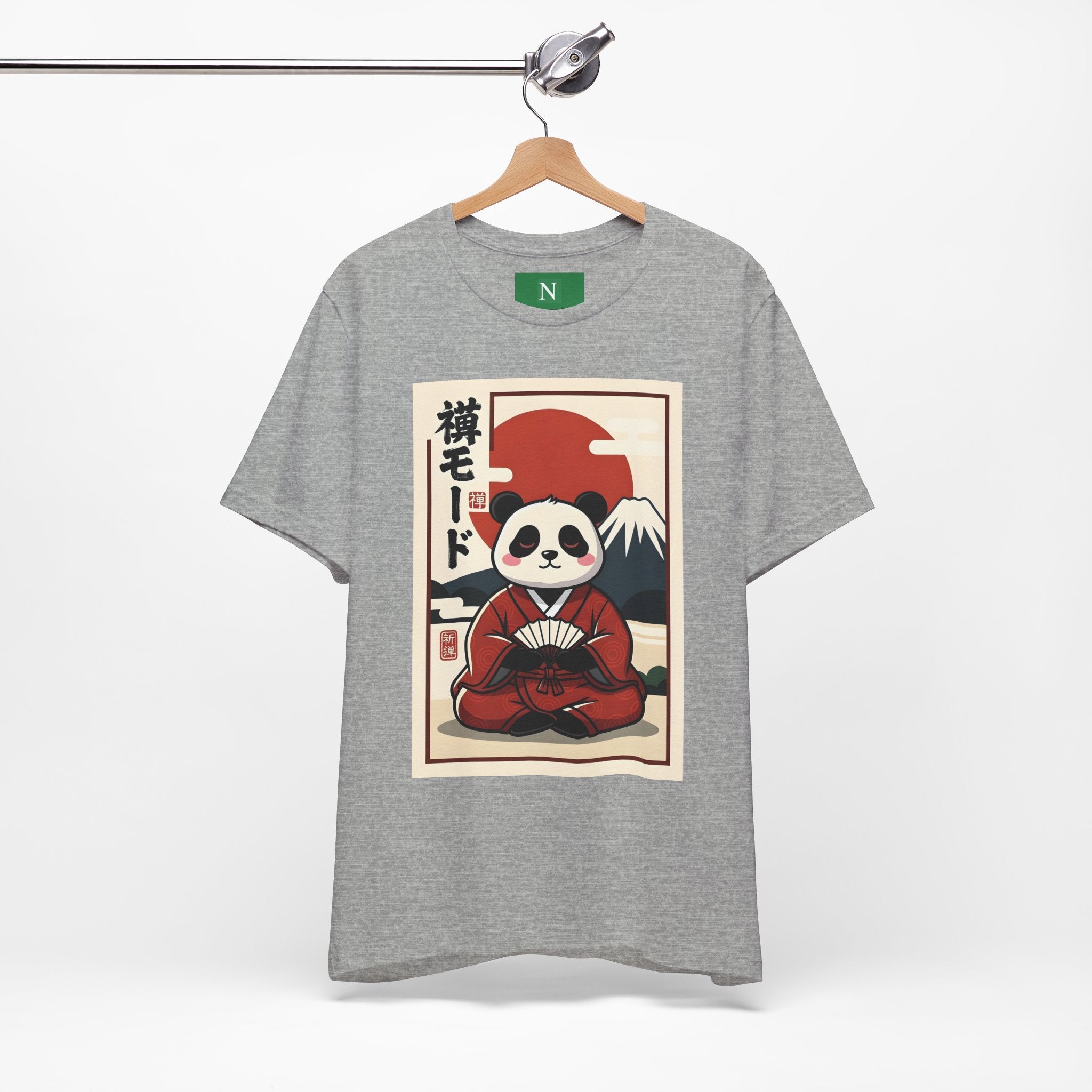 Panda Samurai Tee — Cute Japanese Ukiyo-e Style Graphic T-Shirt