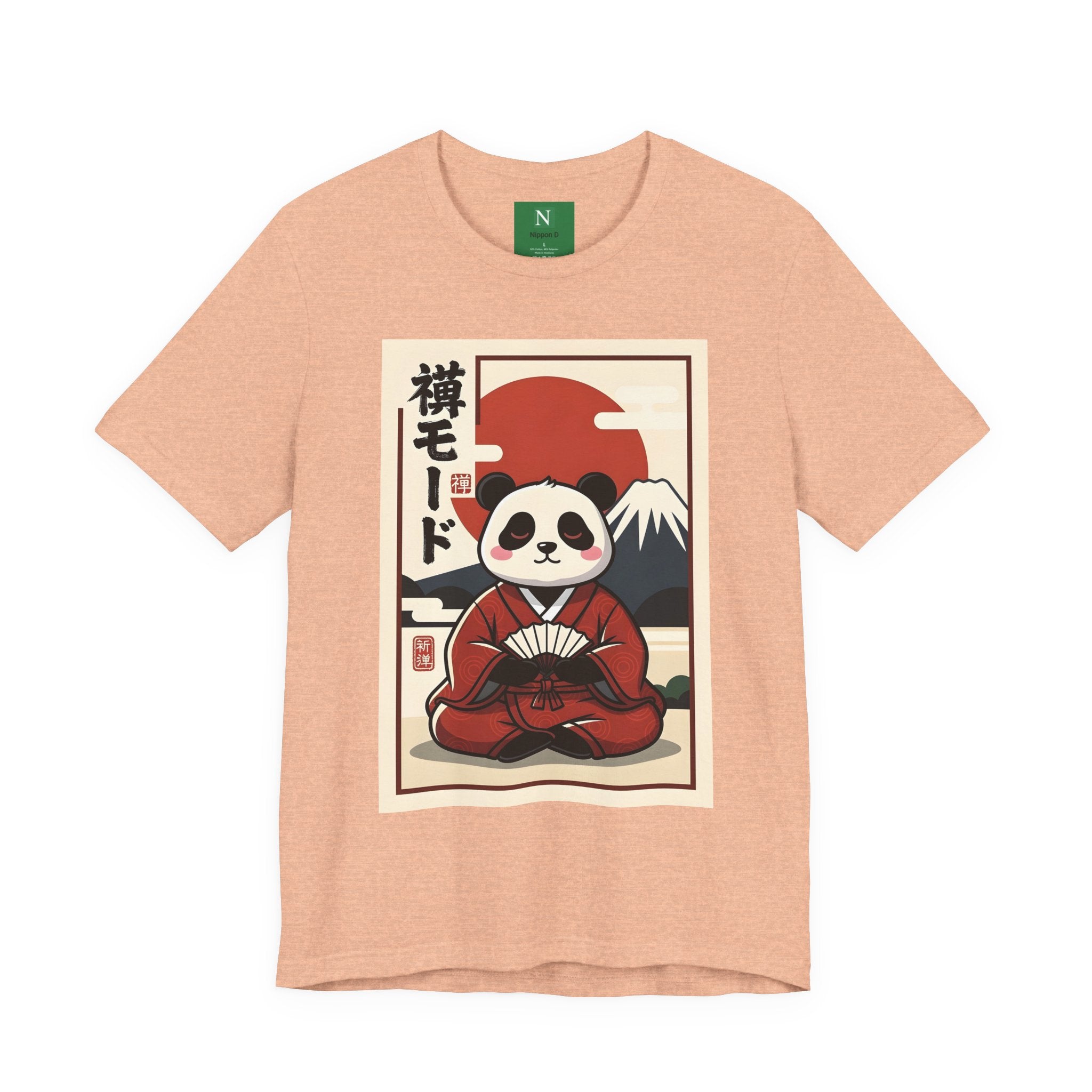Panda Samurai Tee — Cute Japanese Ukiyo-e Style Graphic T-Shirt