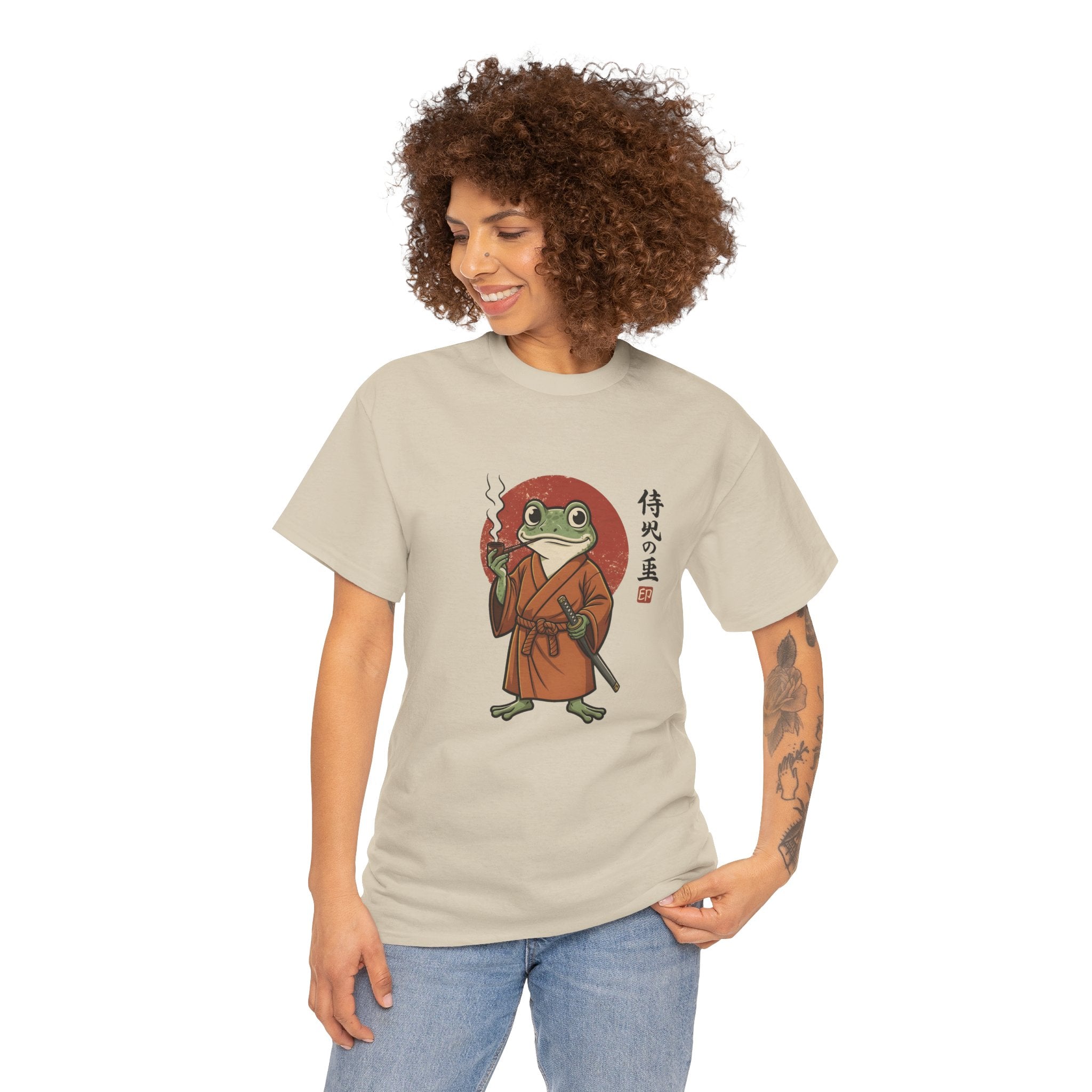 Samurai Frog T‑Shirt — Japanese Style Frog Warrior Tee