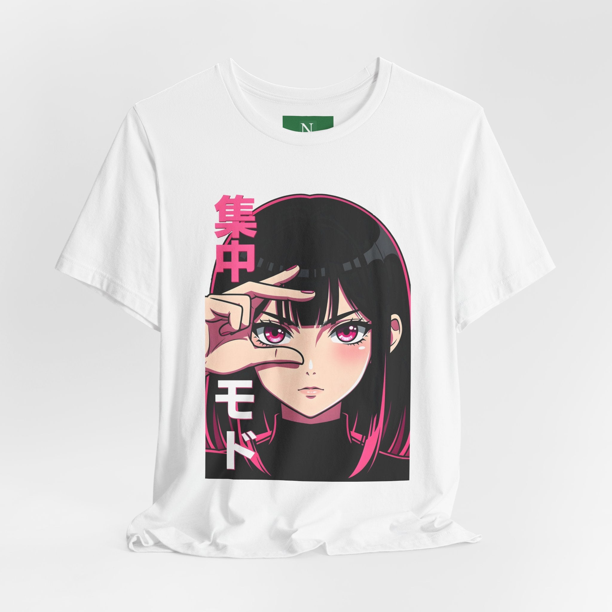 Anime Girl Focus Tee – "集中モード" Japanese Aesthetic Graphic T-Shirt