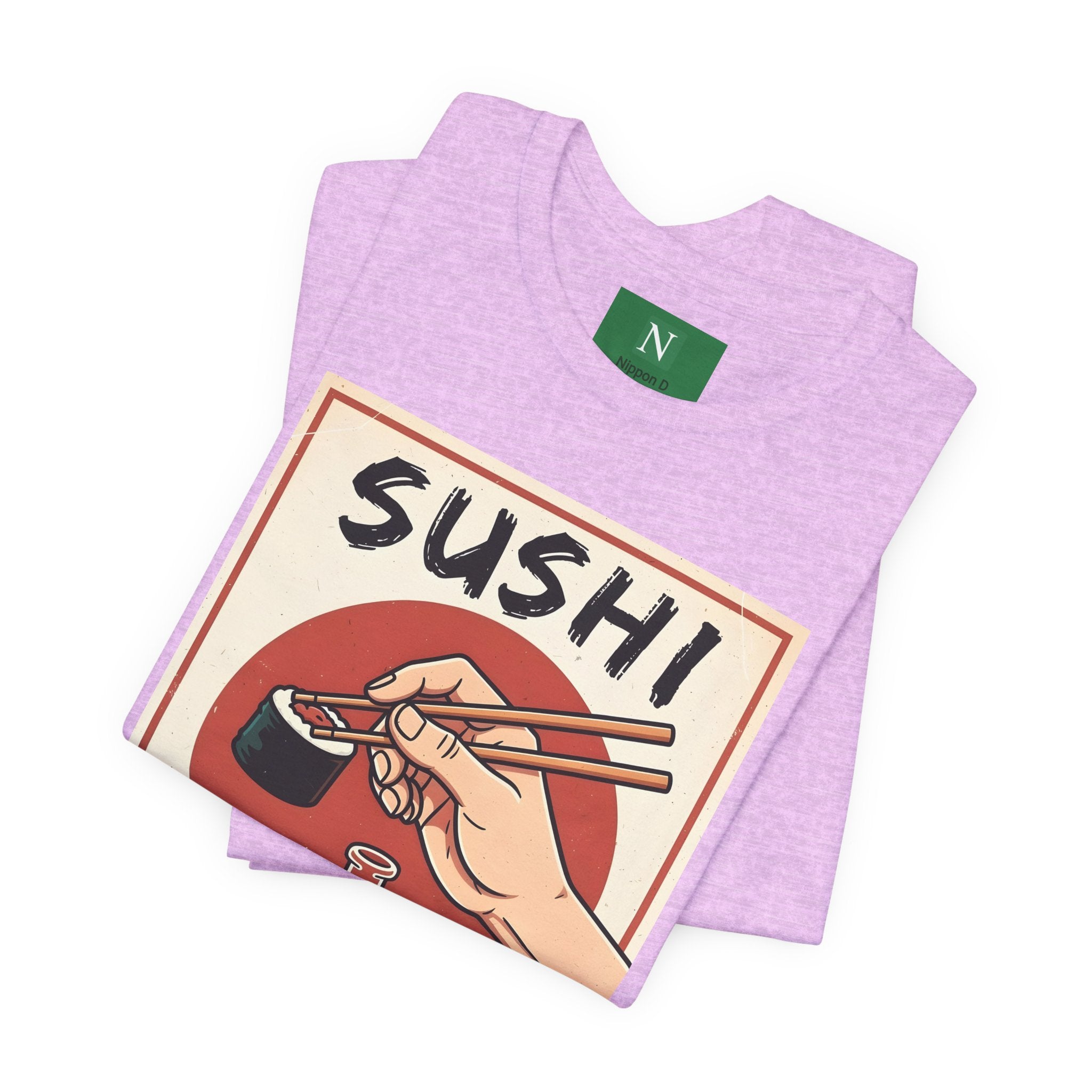 Sushi Poster Graphic Tee — Retro Japanese Sushi Shirt