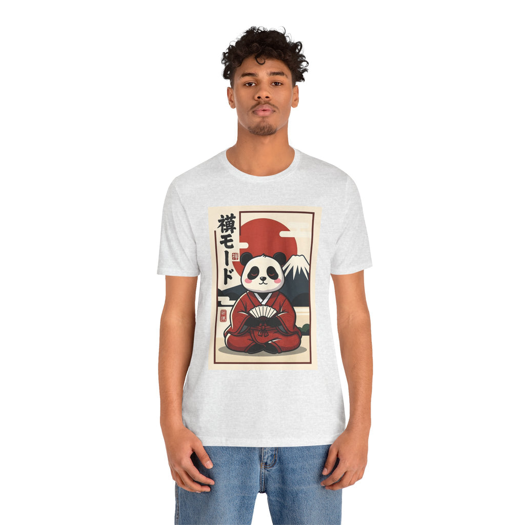Panda Samurai Tee — Cute Japanese Ukiyo-e Style Graphic T-Shirt