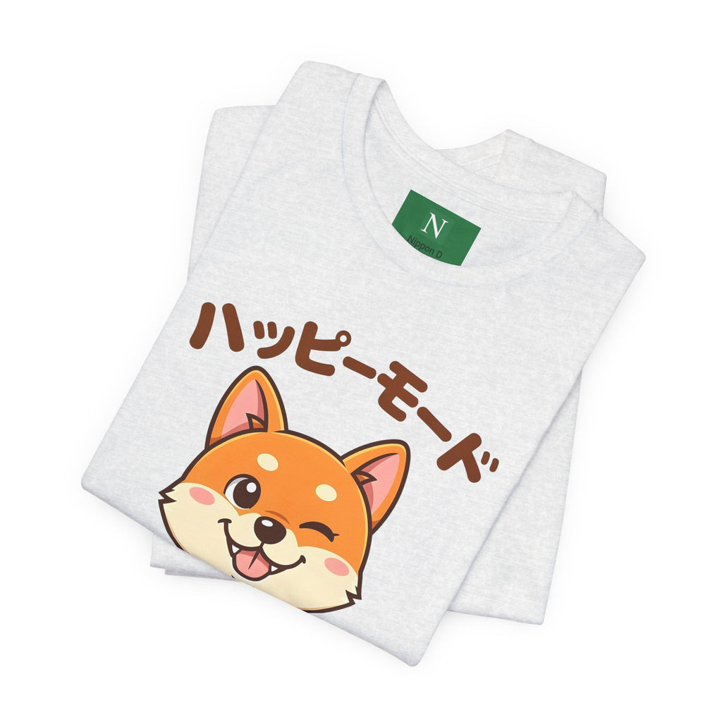 Happy Mode Shiba Inu T‑Shirt — Cute Japanese Kawaii Dog Tee