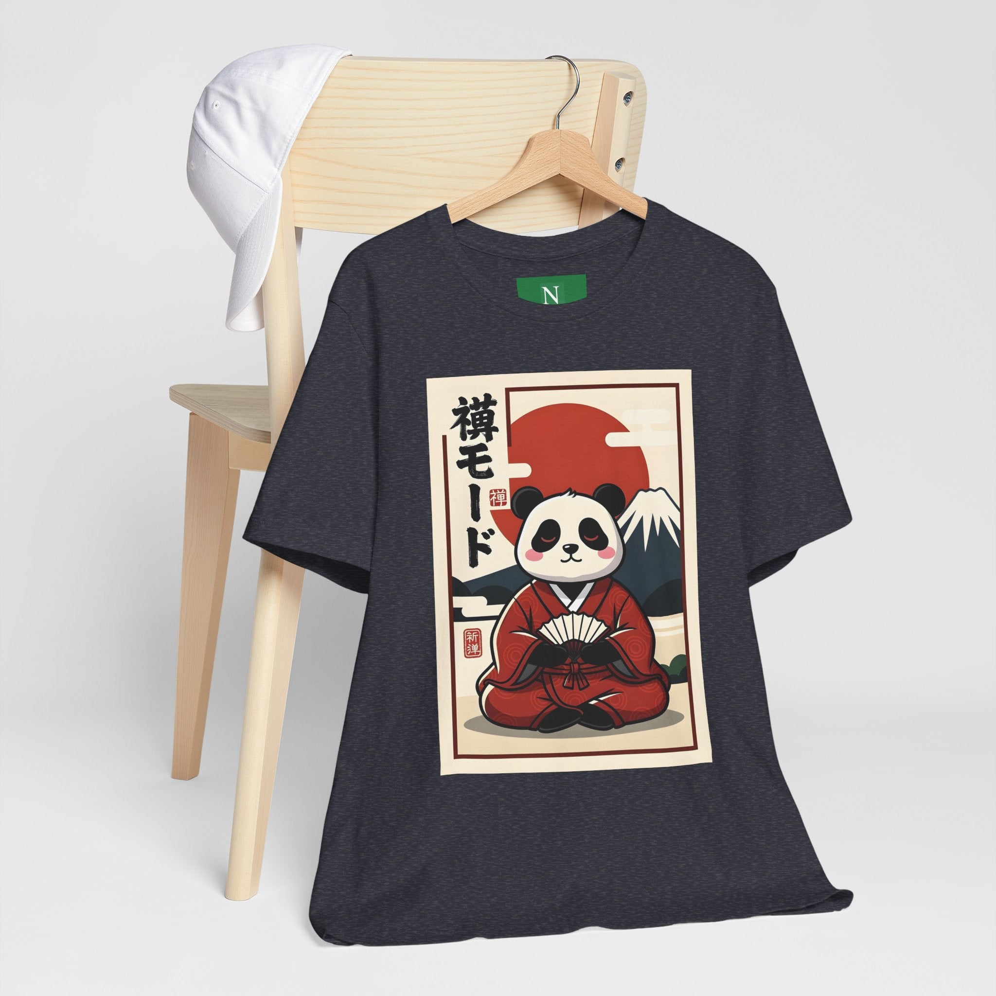 Panda Samurai Tee — Cute Japanese Ukiyo-e Style Graphic T-Shirt