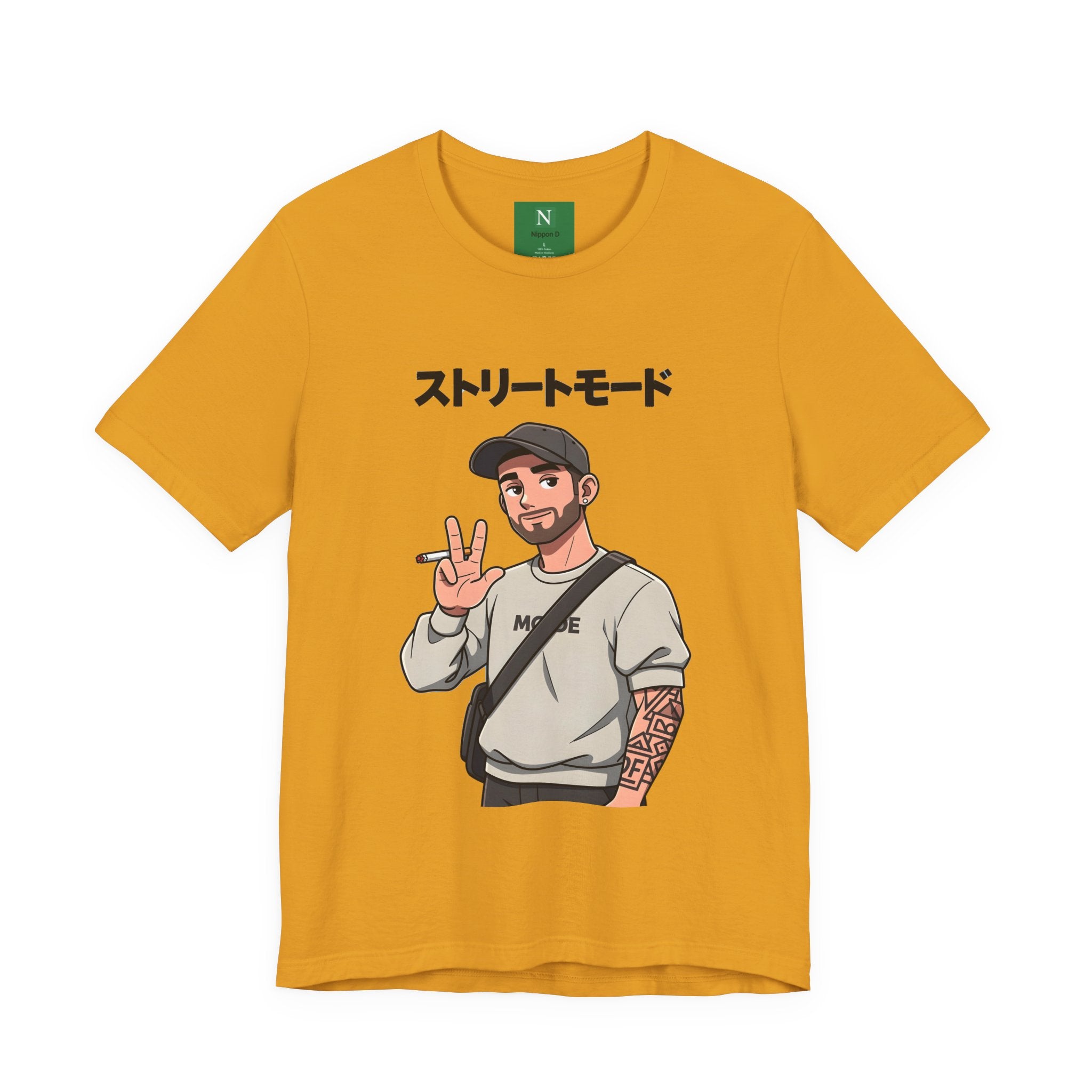 Street Mode Graphic Tee — Japanese Text Casual Urban T-Shirt