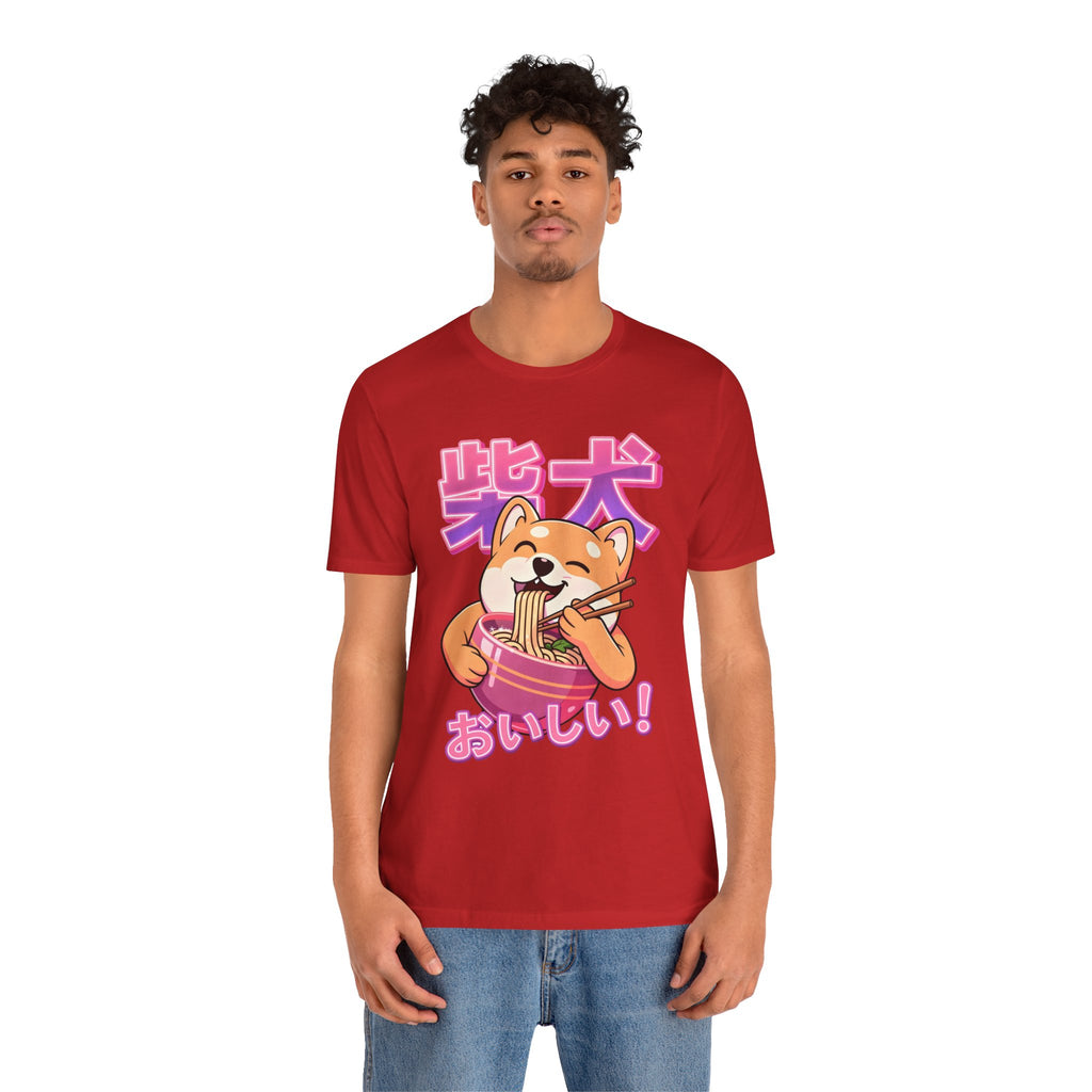 Shiba Inu Ramen Tee — おいしい! Cute Japanese Dog Noodle T-Shirt