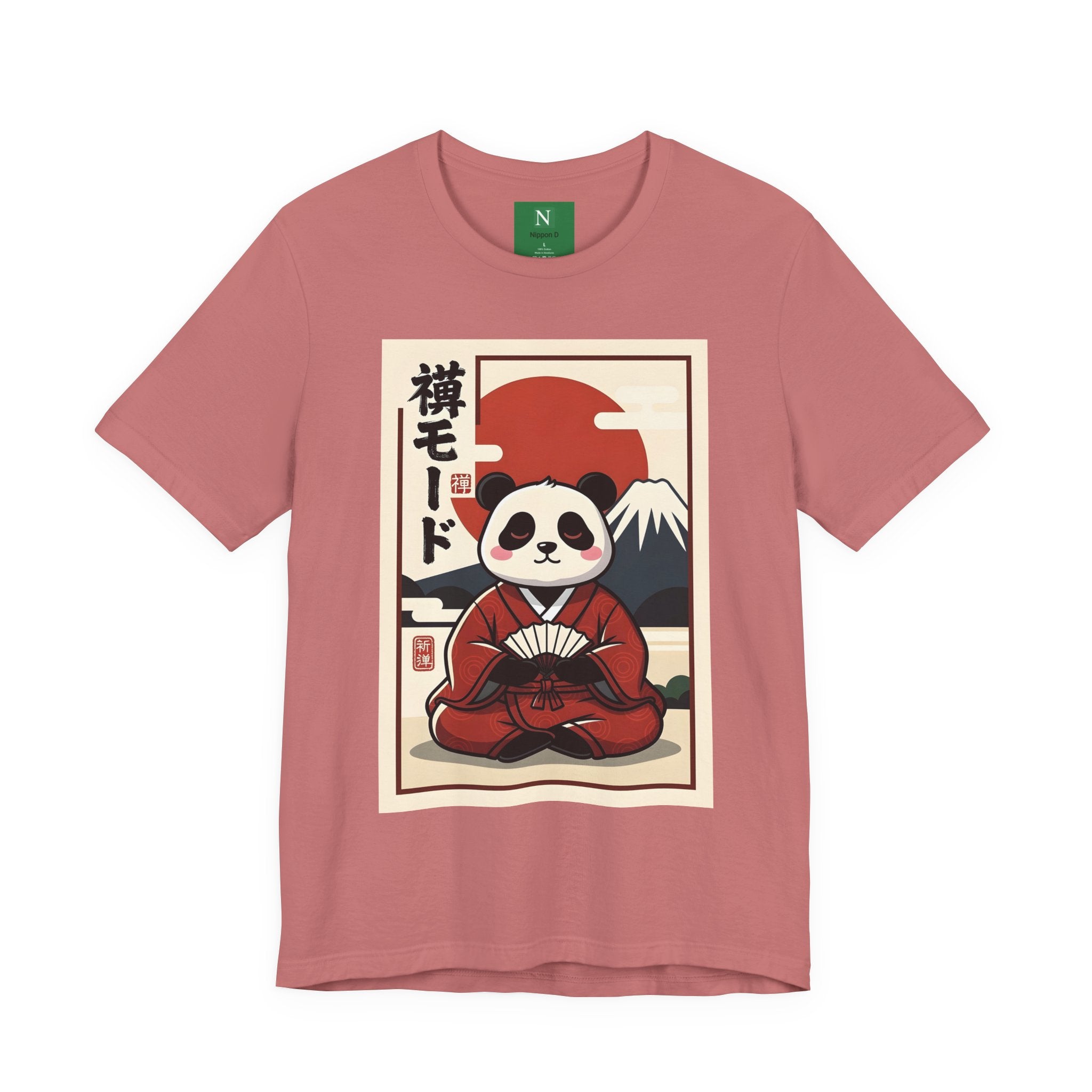 Panda Samurai Tee — Cute Japanese Ukiyo-e Style Graphic T-Shirt