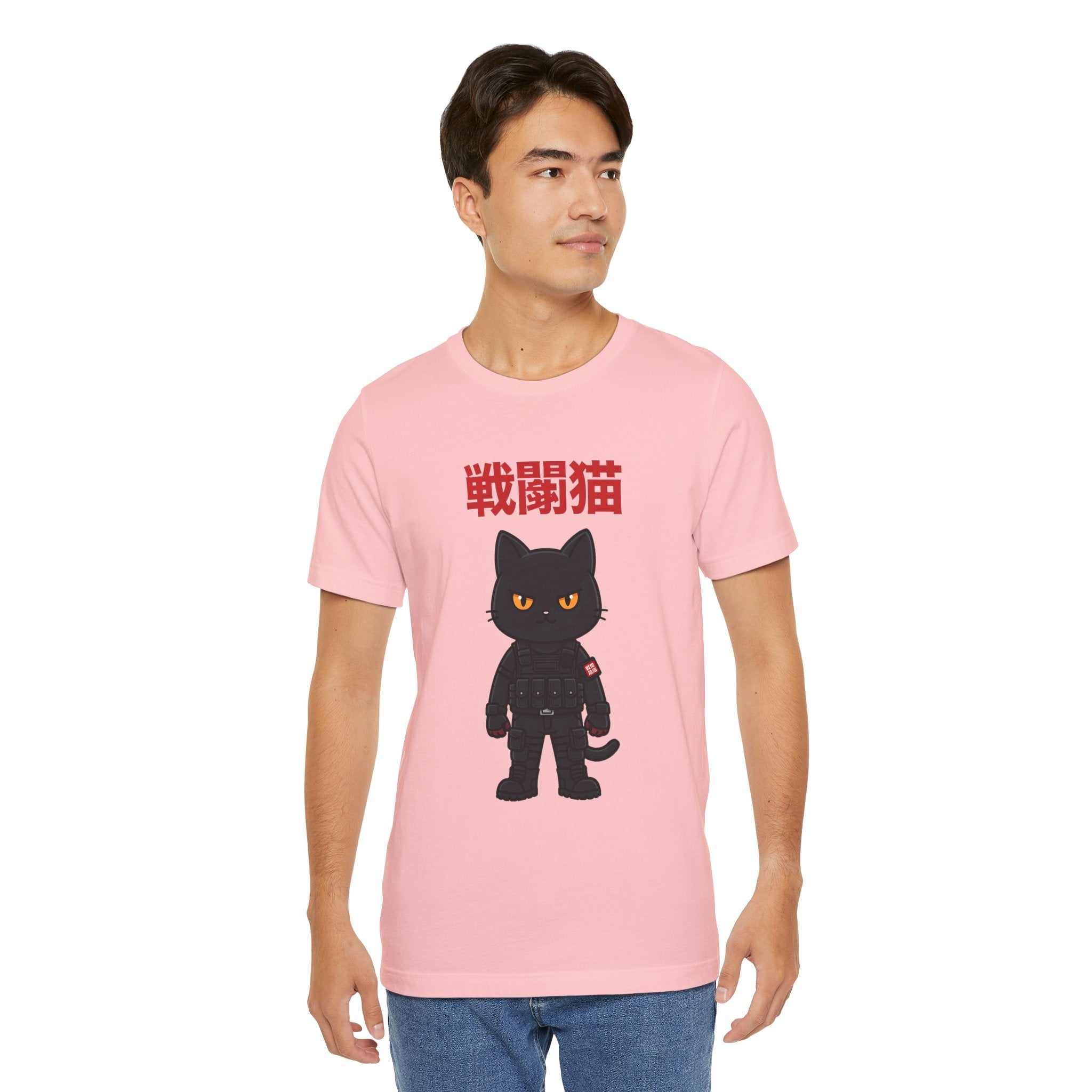 Warrior Cat T-Shirt — Black Cat Samurai Graphic Tee (戦闘猫)