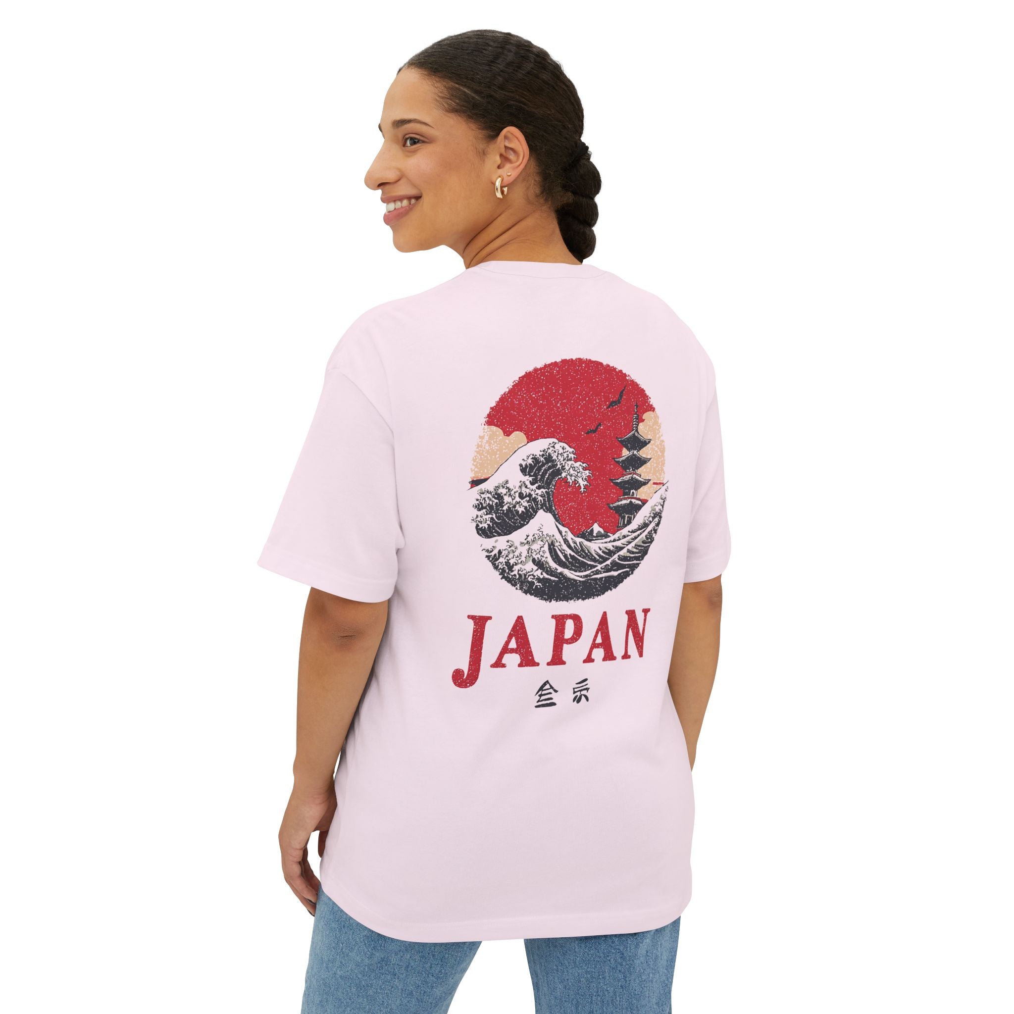 Copy of Japanese Wave Art Unisex Oversized Boxy Tee, Casual Streetwear, Vintage Graphic Tee, Summer Outfit, Gift for Art Lovers