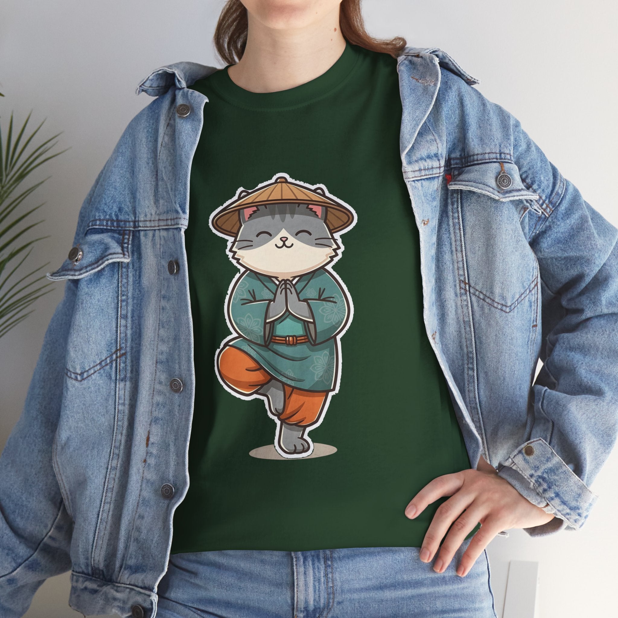 Meditating Cat Tee — Cute Zen Cat Yoga T-Shirt