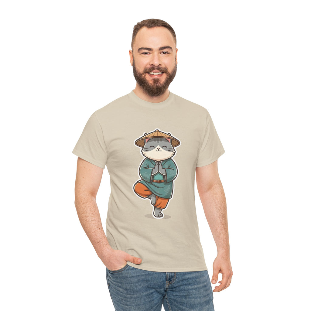 Meditating Cat Tee — Cute Zen Cat Yoga T-Shirt
