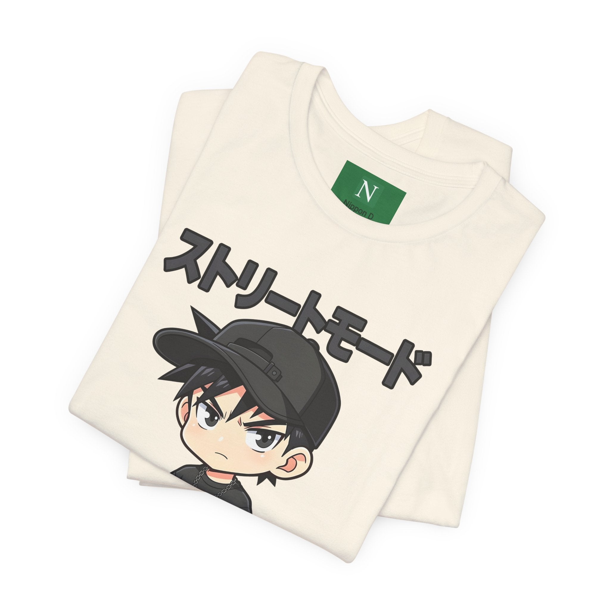 Street Mode Anime Boy T-Shirt — Japanese Text Graphic Tee