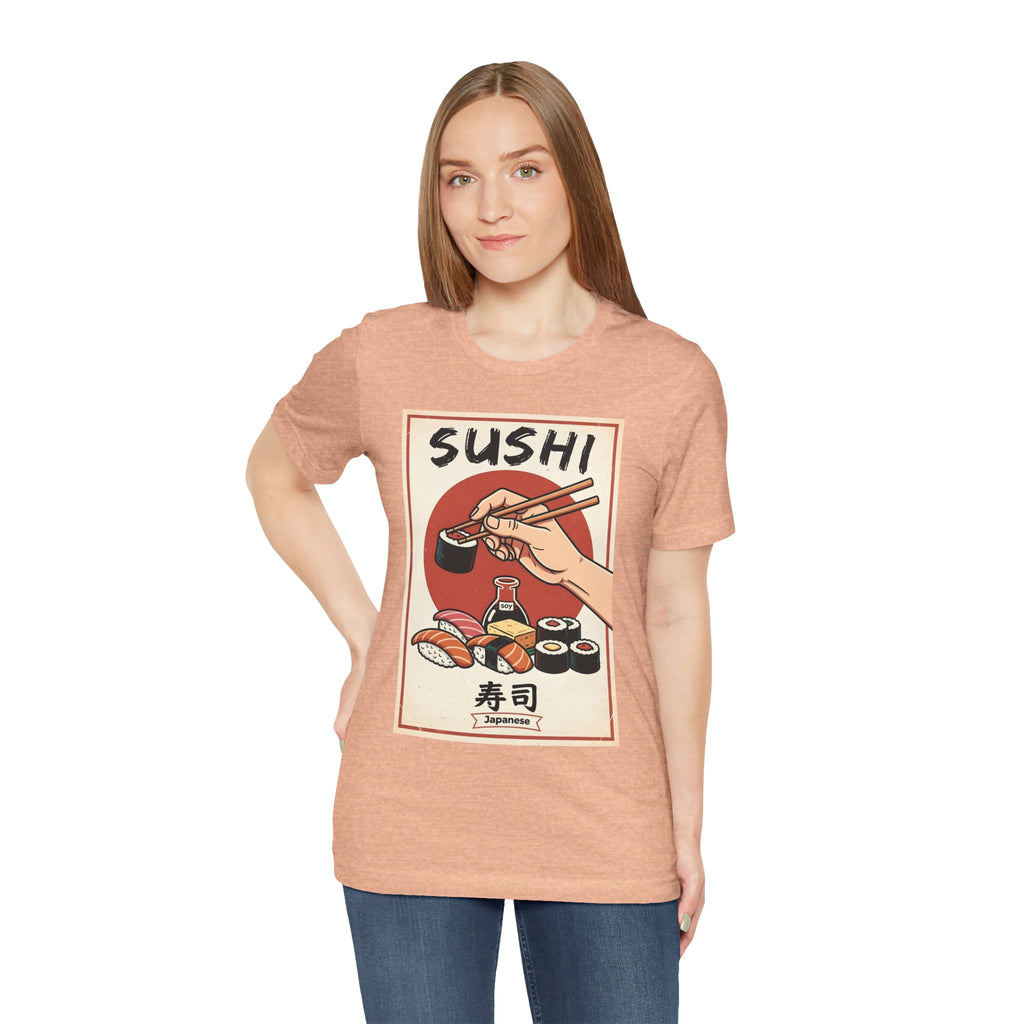 Sushi Poster Graphic Tee — Retro Japanese Sushi Shirt