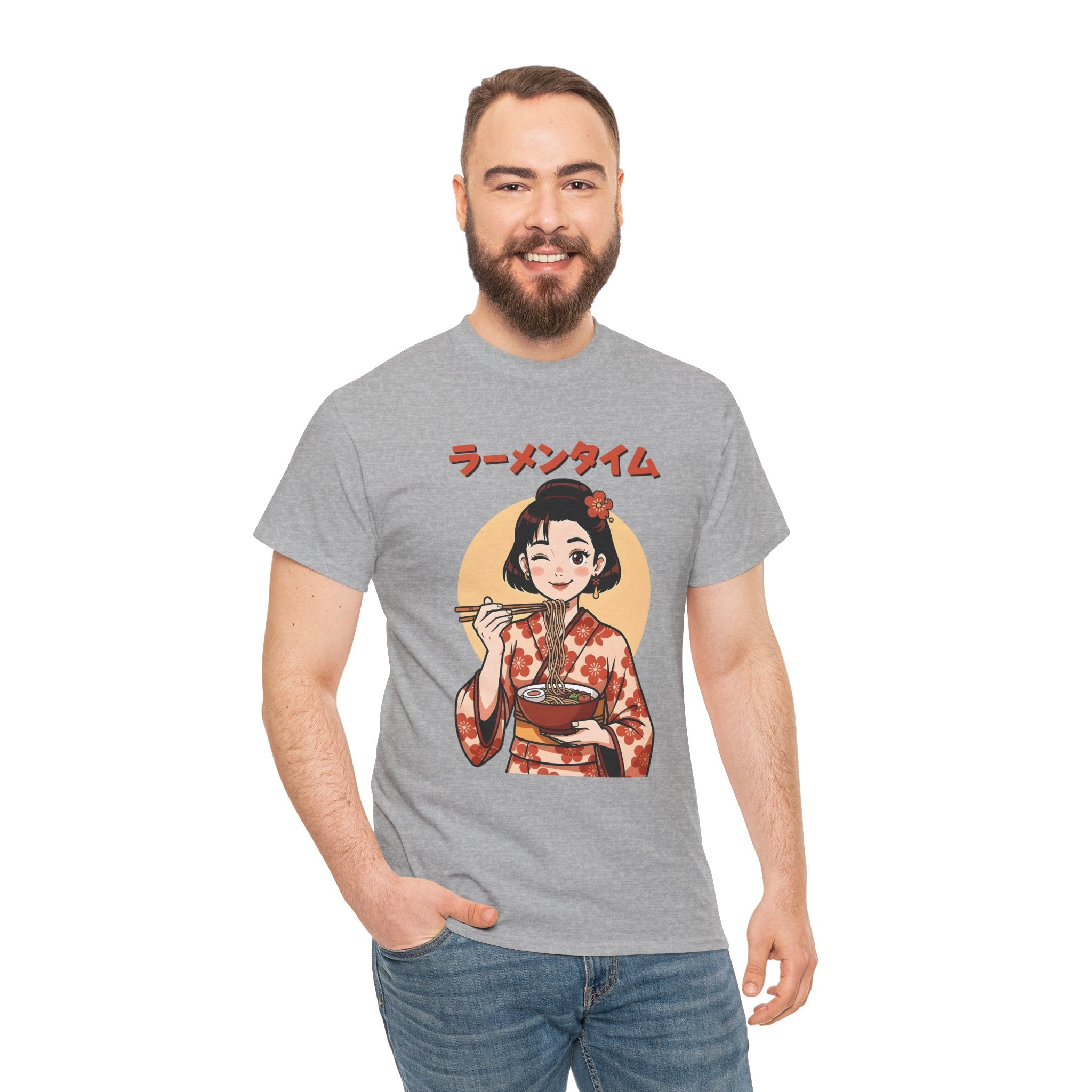 Ramen Time Tee — Cute Kimono Girl Eating Ramen Graphic T-Shirt