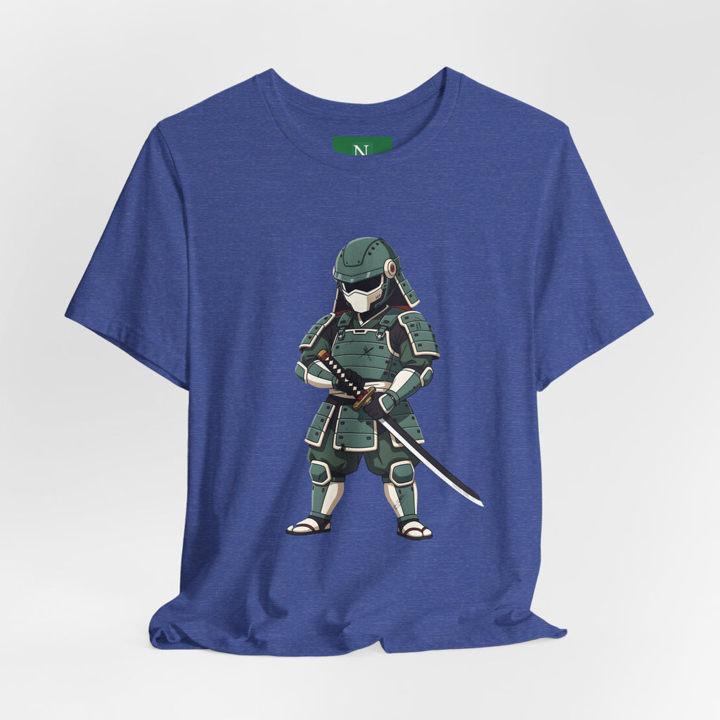 Samurai Cat T-Shirt – Cute Armored Kitty with Katana Graphic