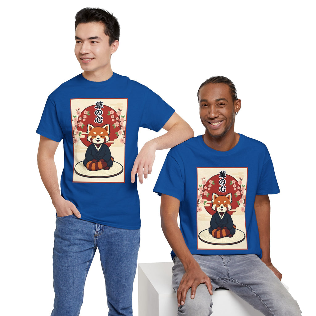 Red Panda Zen T-Shirt — Cute Japanese-Inspired Meditation Design
