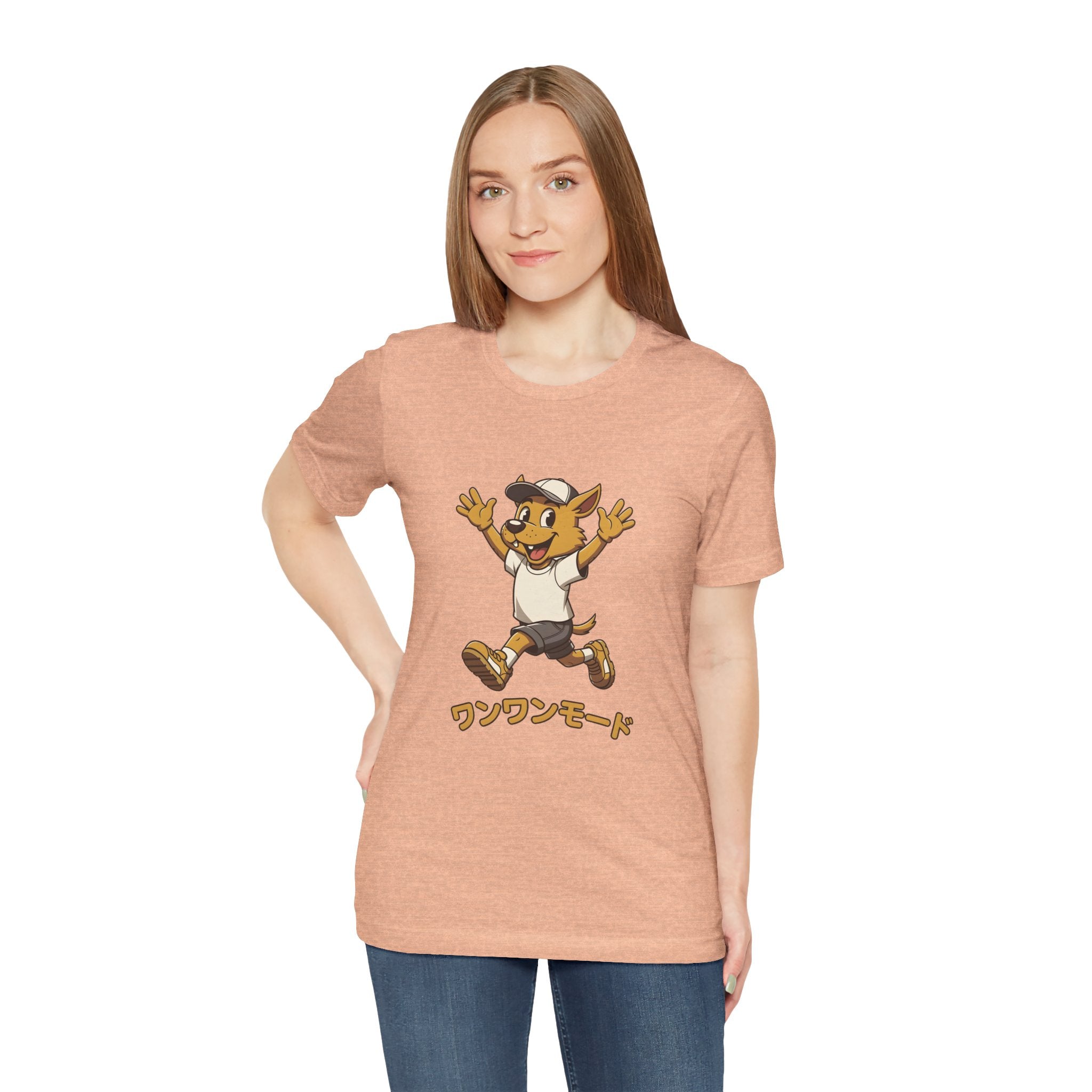 Happy Corgi Character Tee — ワンワンモード (Dog Mode) Cute Cartoon Shirt
