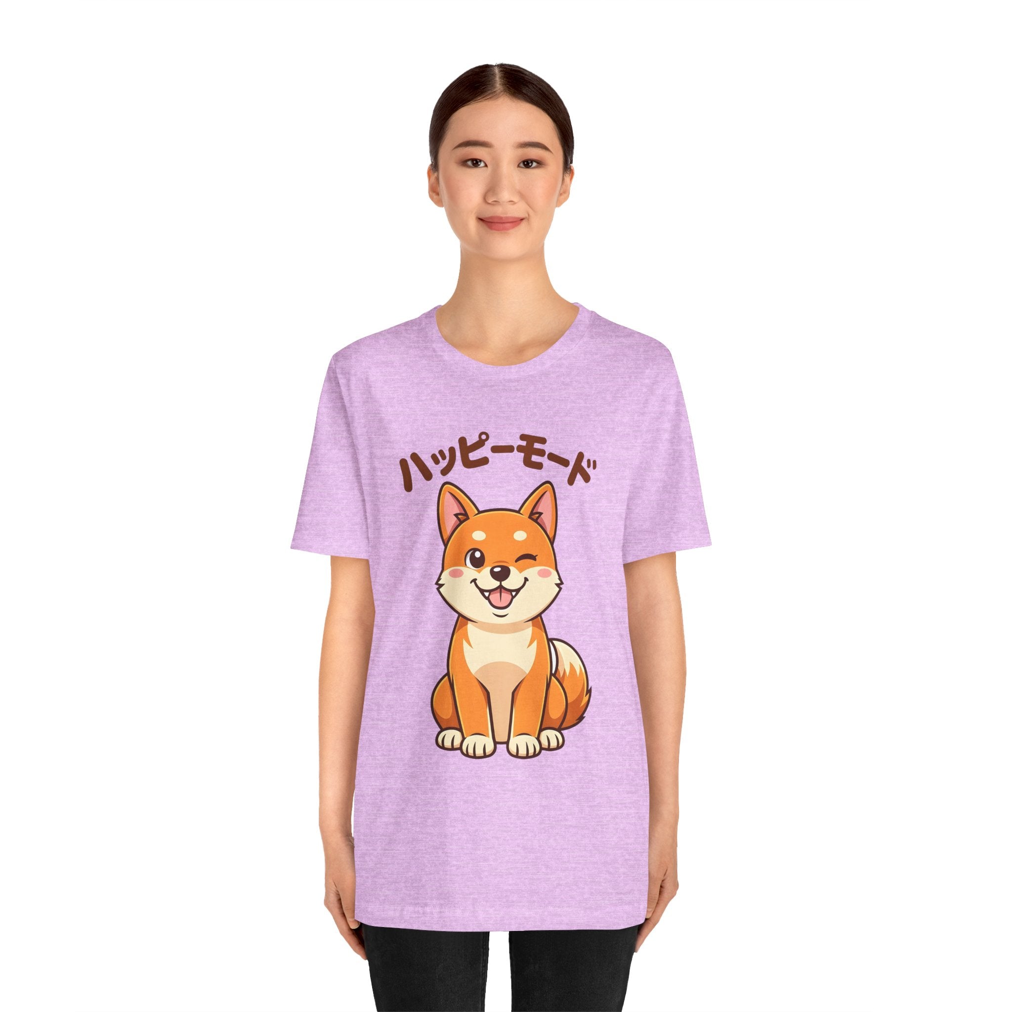 Happy Mode Shiba Inu T‑Shirt — Cute Japanese Kawaii Dog Tee