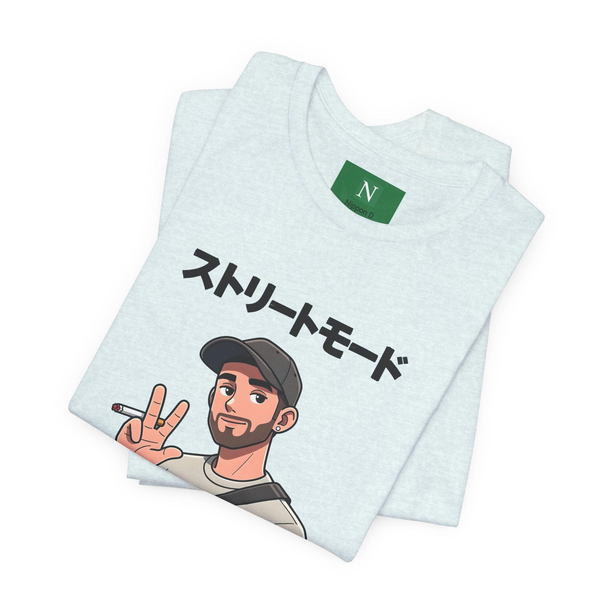 Street Mode Graphic Tee — Japanese Text Casual Urban T-Shirt