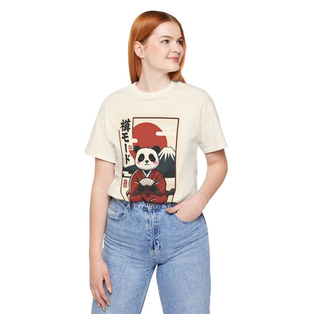Panda Samurai Tee — Cute Japanese Ukiyo-e Style Graphic T-Shirt