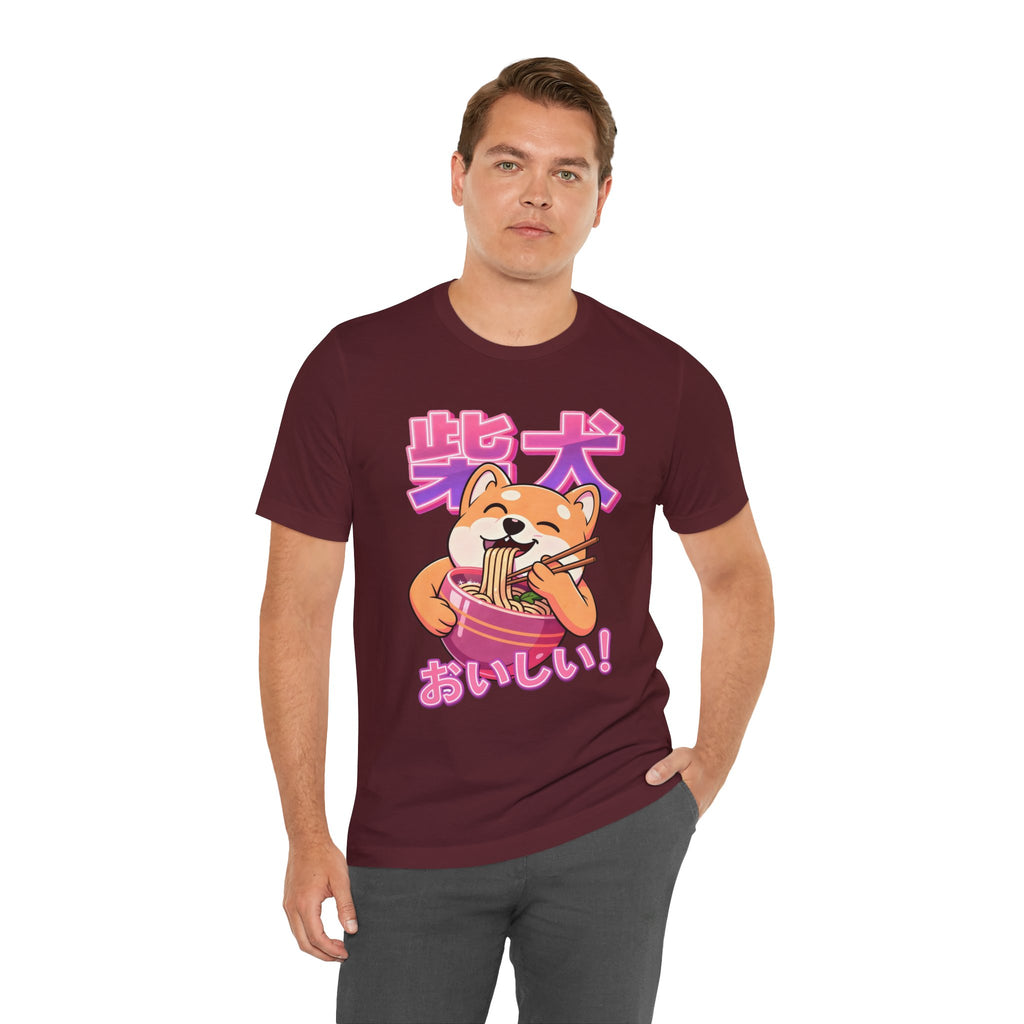 Shiba Inu Ramen Tee — おいしい! Cute Japanese Dog Noodle T-Shirt